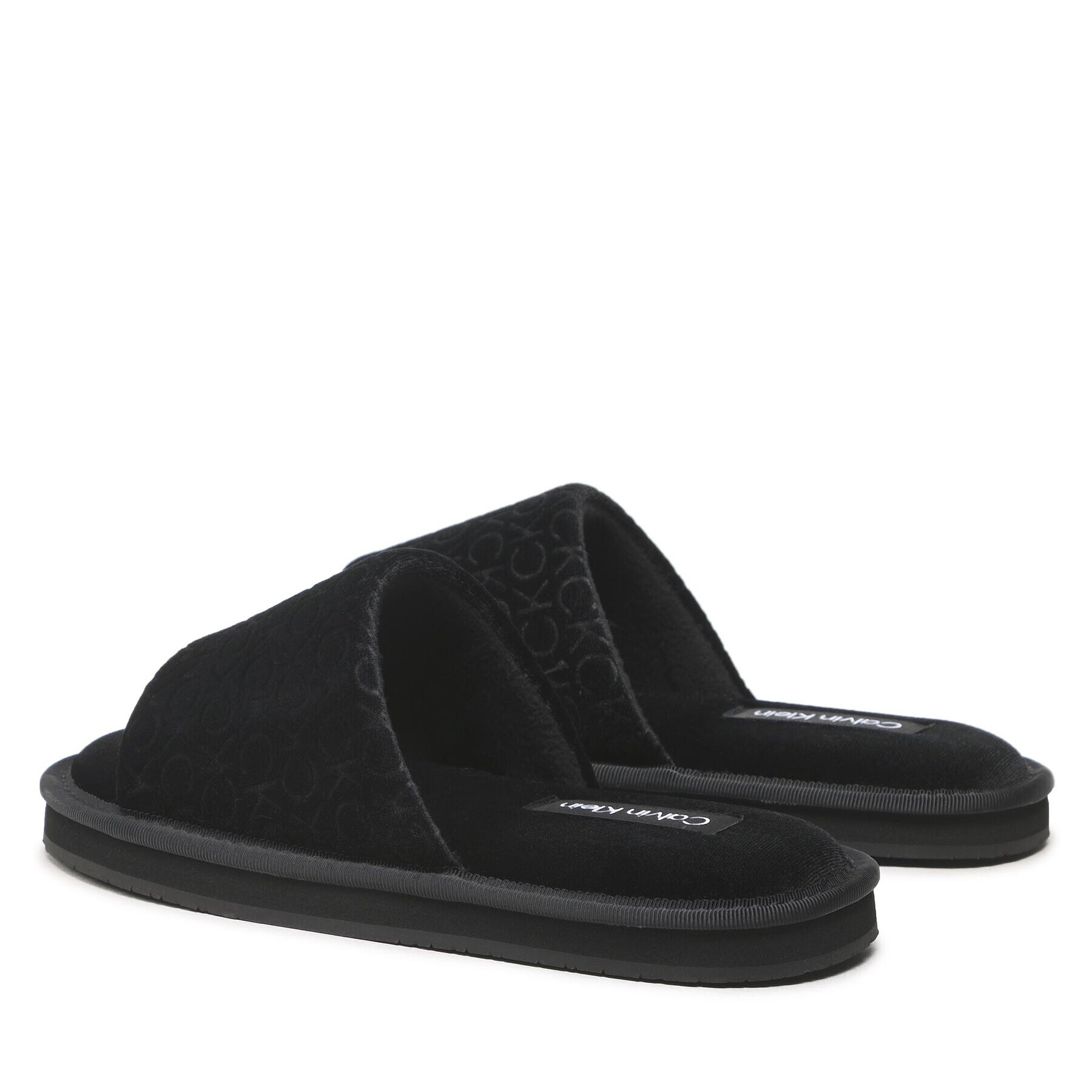 Calvin Klein Пантофи Slipper Flatform Sandal Vel HW0HW01540 Черен - Pepit.bg