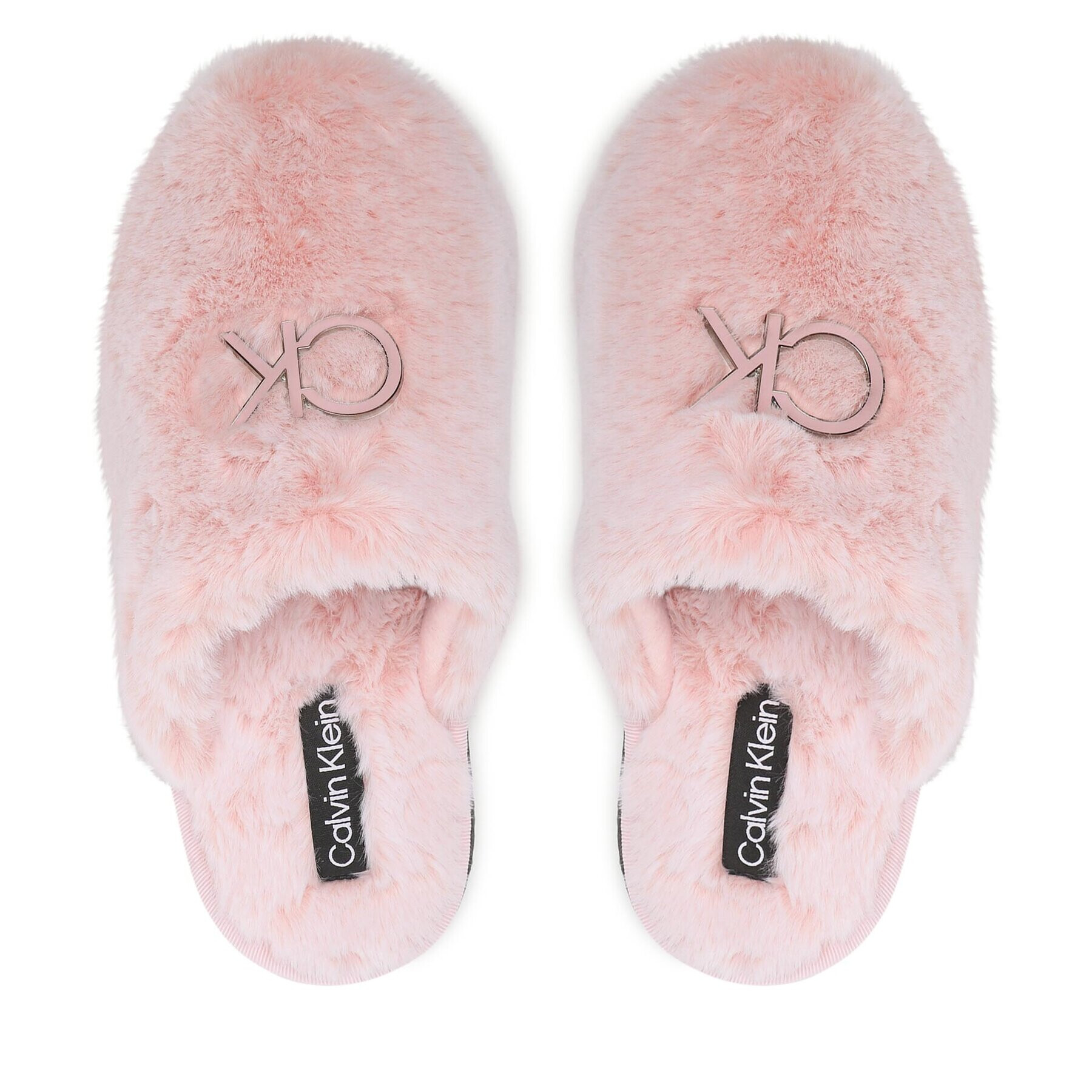 Calvin Klein Пантофи Slipper Mule Fur HW0HW01227 Розов - Pepit.bg