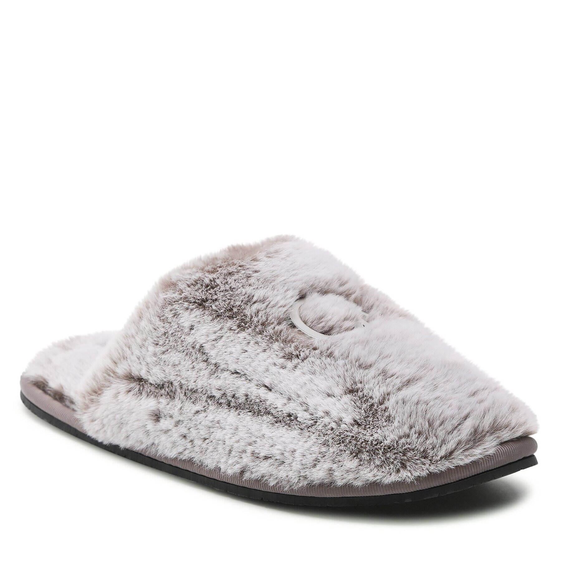 Calvin Klein Пантофи Slipper Mule Fur HW0HW01227 Сив - Pepit.bg