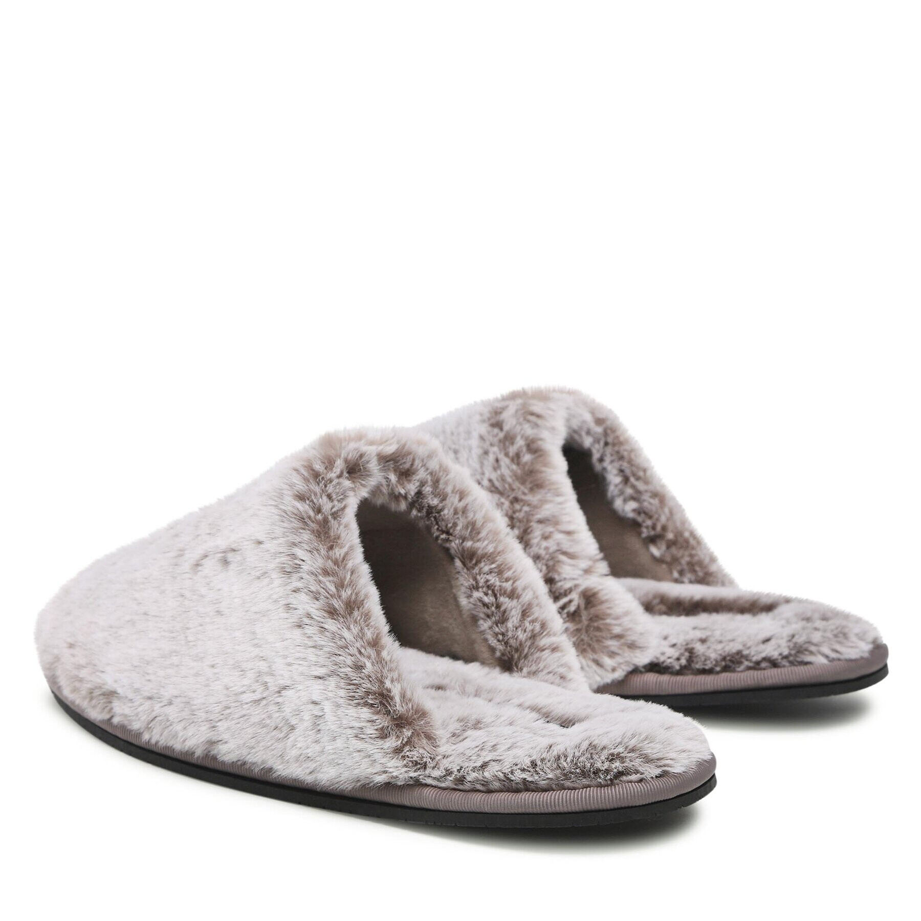 Calvin Klein Пантофи Slipper Mule Fur HW0HW01227 Сив - Pepit.bg