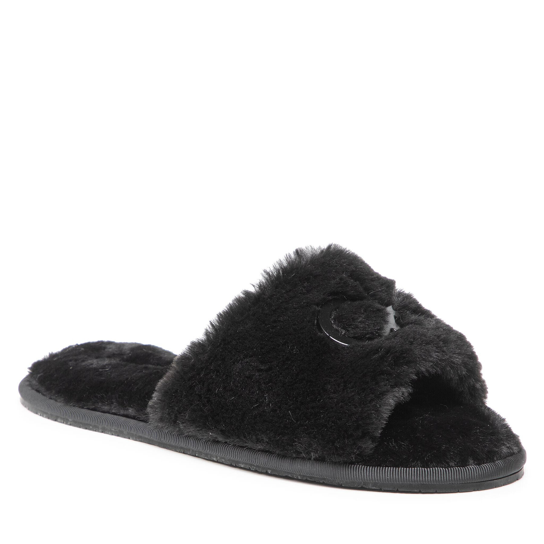 Calvin Klein Пантофи Slipper Sandal Fur HW0HW00634 Черен - Pepit.bg