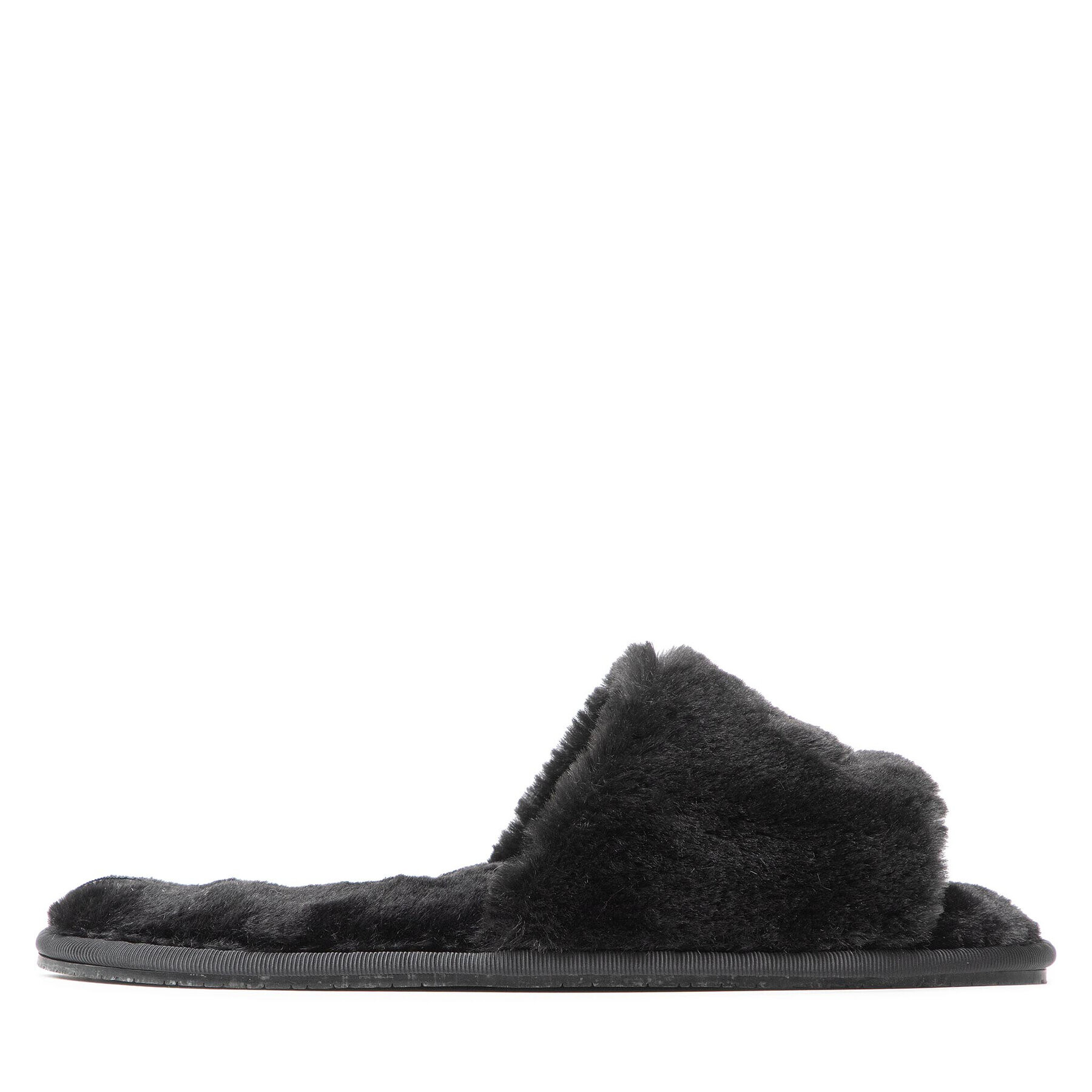 Calvin Klein Пантофи Slipper Sandal Fur HW0HW00634 Черен - Pepit.bg