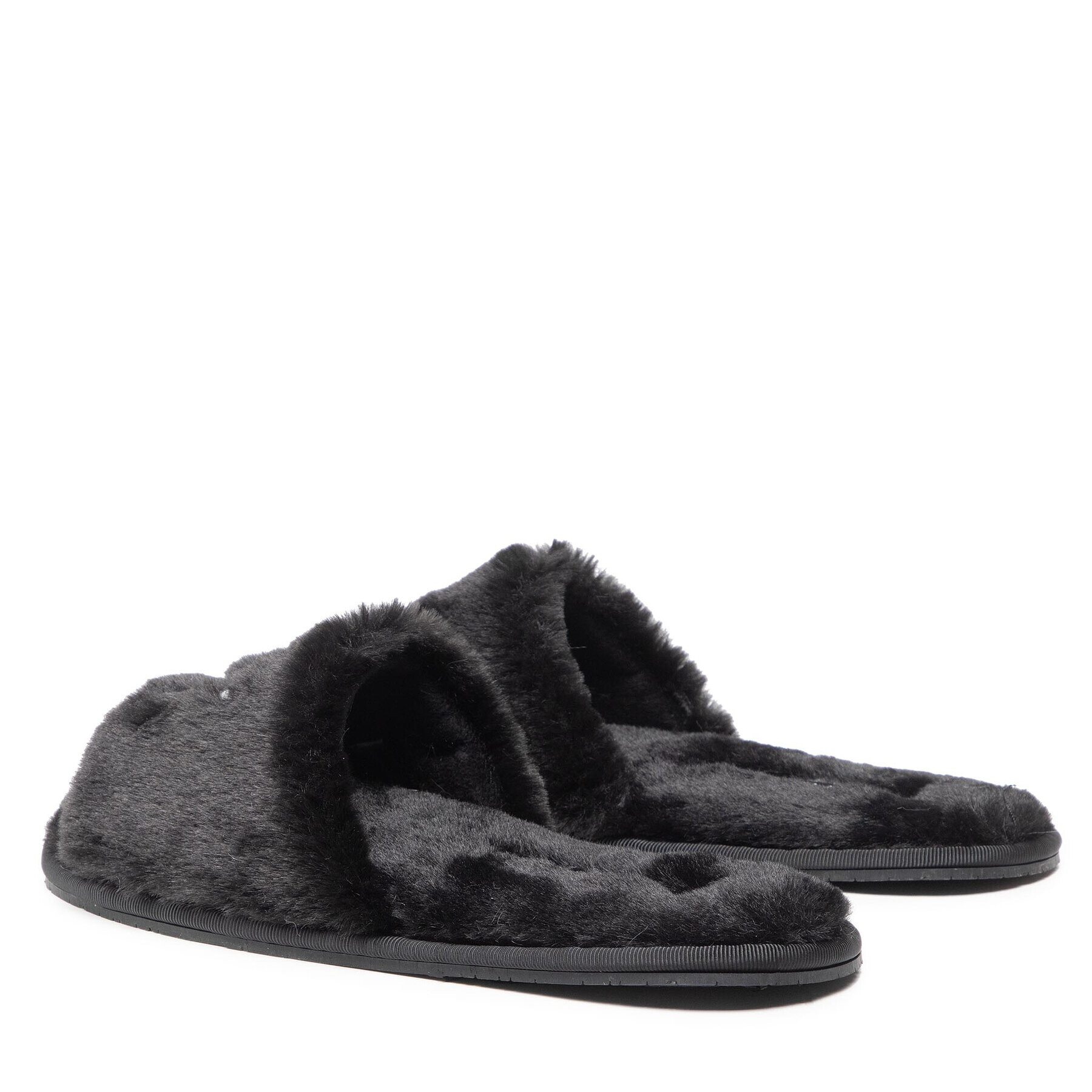 Calvin Klein Пантофи Slipper Sandal Fur HW0HW00634 Черен - Pepit.bg