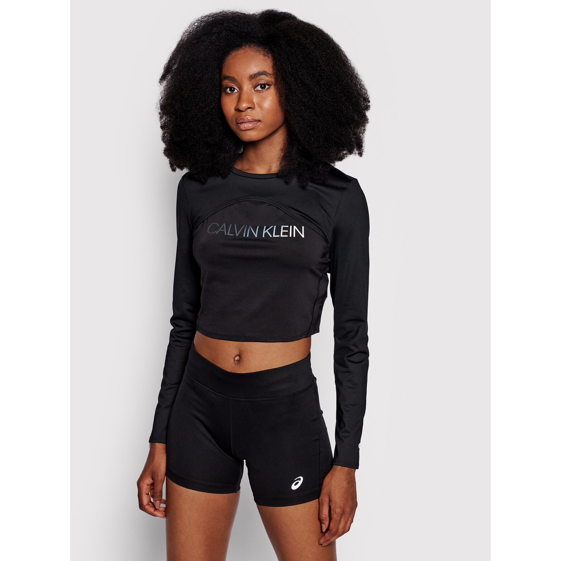 Calvin Klein Performance Тениска от техническо трико 00GWT1K134 Черен Regular Fit - Pepit.bg