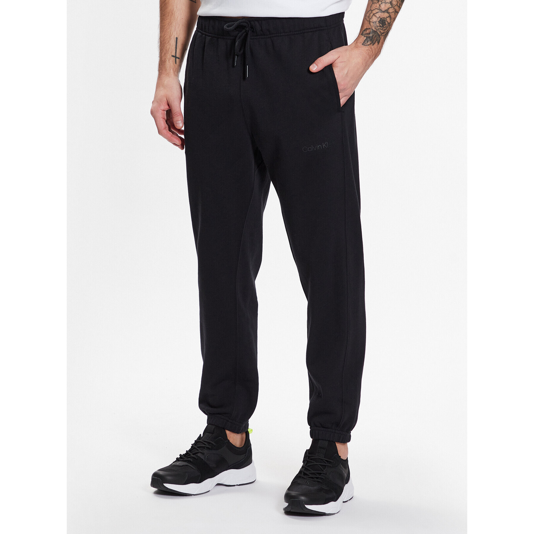 Calvin Klein Performance Долнище анцуг Knitt Pant 00GMS3P604 Черен Relaxed Fit - Pepit.bg