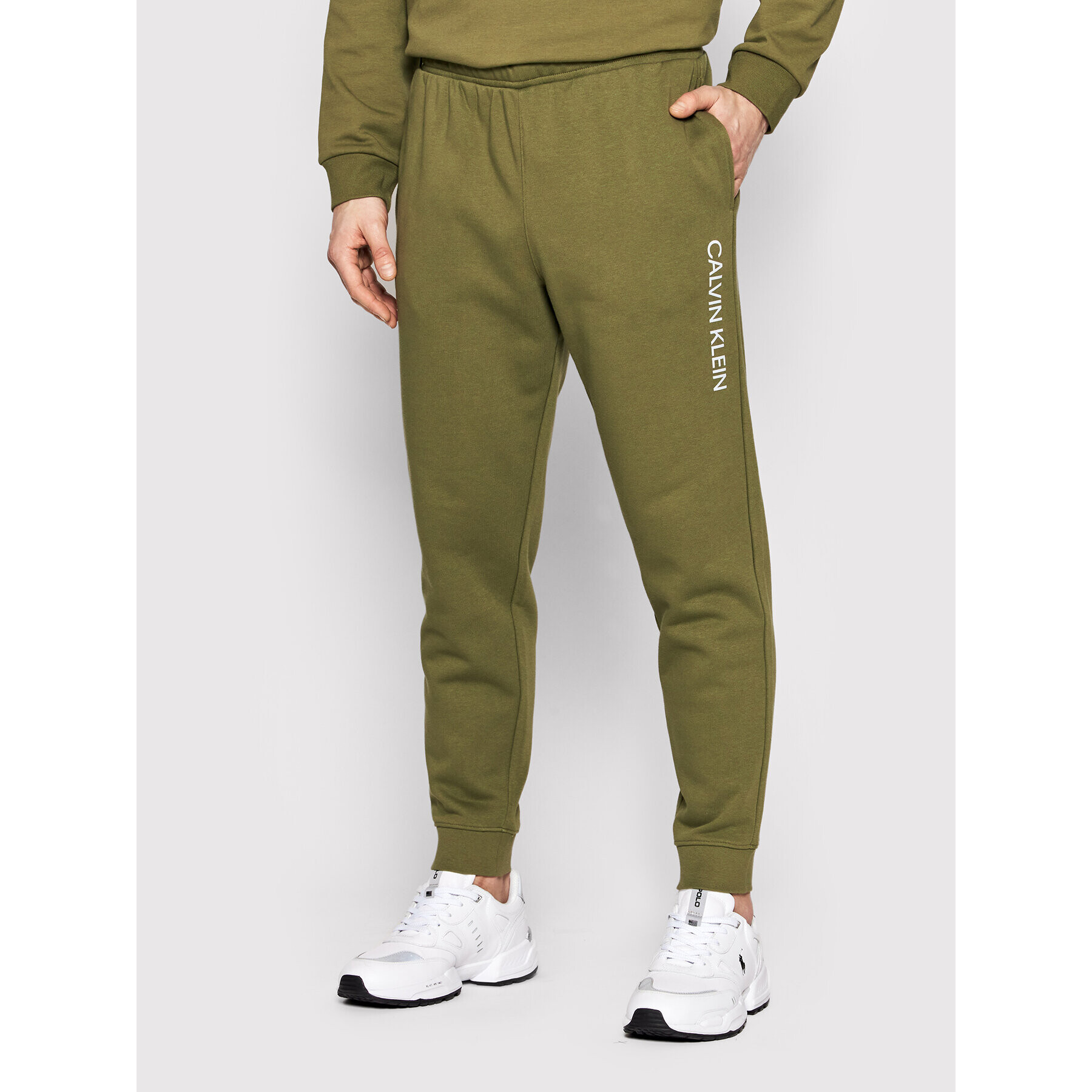 Calvin Klein Performance Долнище анцуг 00GMF1P606 Зелен Regular Fit - Pepit.bg