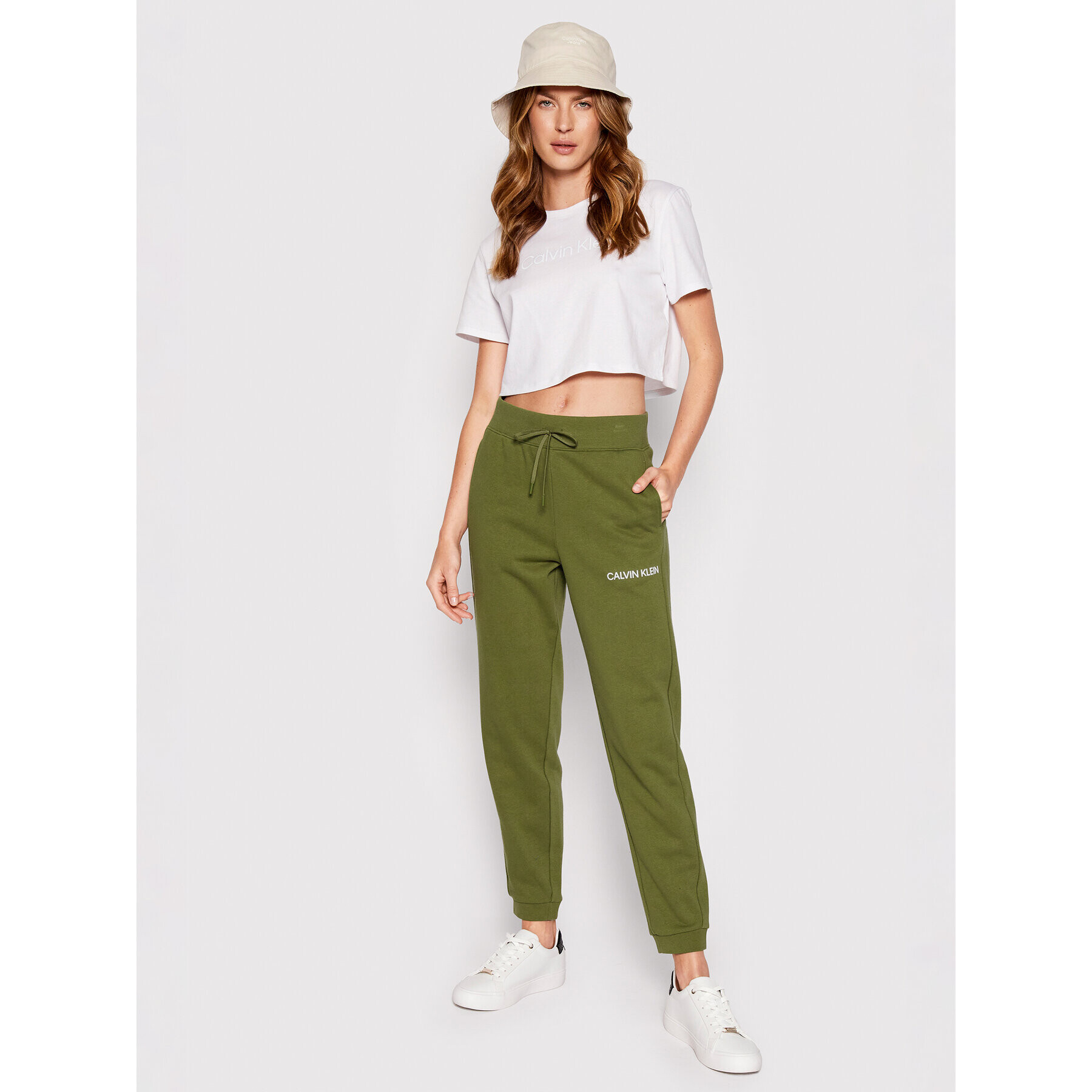 Calvin Klein Performance Долнище анцуг 00GWF1P608 Зелен Regular Fit - Pepit.bg