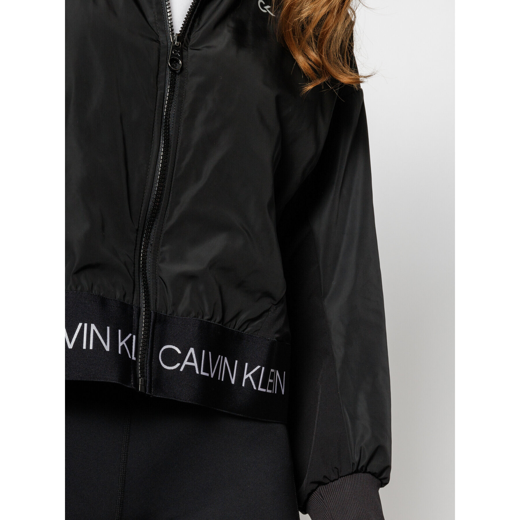 Calvin Klein Performance Яке бомбър Cropped Logo 00GWS0O589 Черен Regular Fit - Pepit.bg