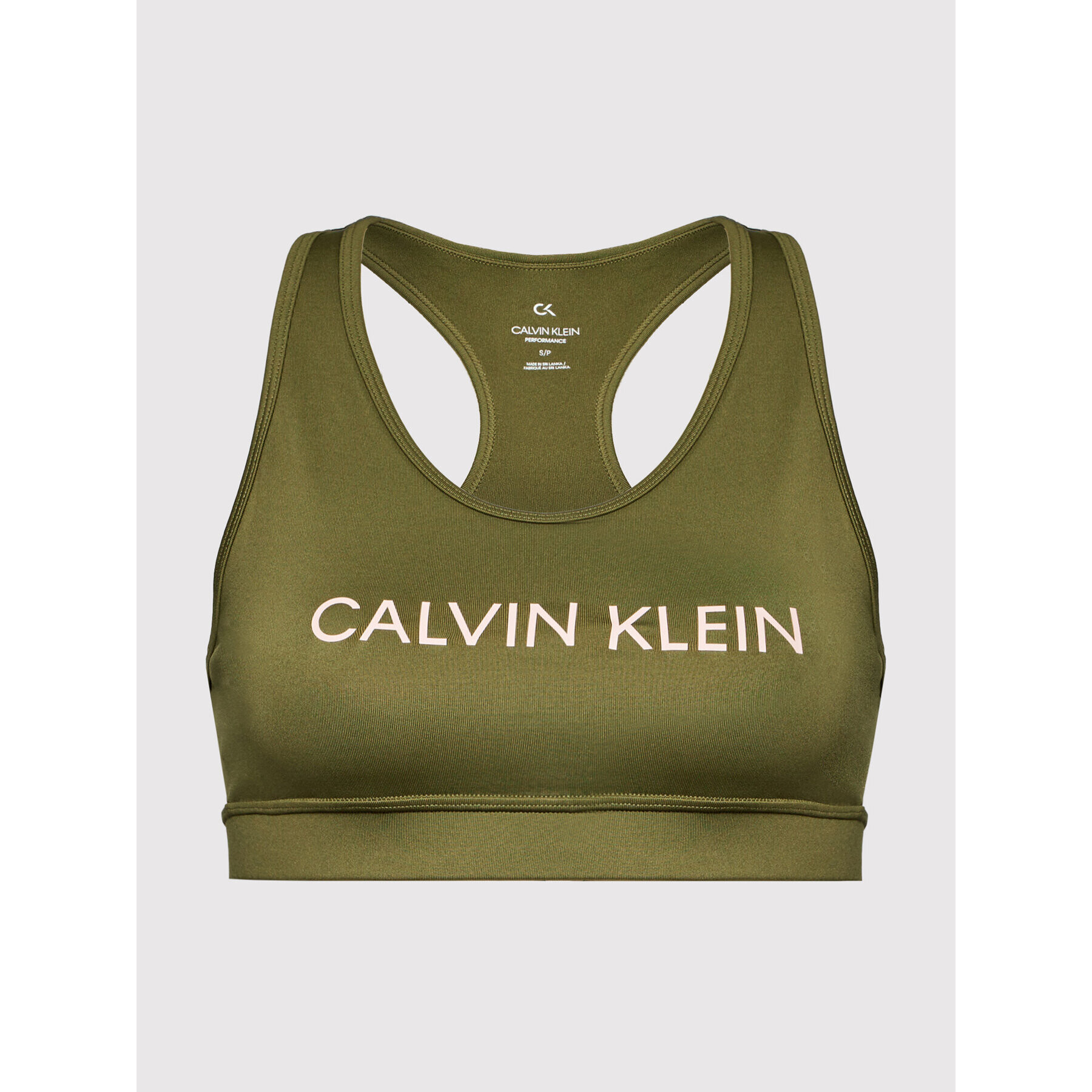 Calvin Klein Performance Спортен сутиен 00GWF1K138 Зелен - Pepit.bg