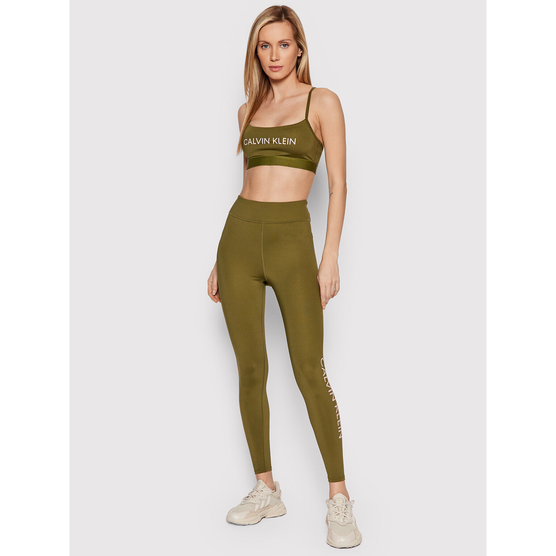 Calvin Klein Performance Спортен сутиен 00GWF1K152 Зелен - Pepit.bg