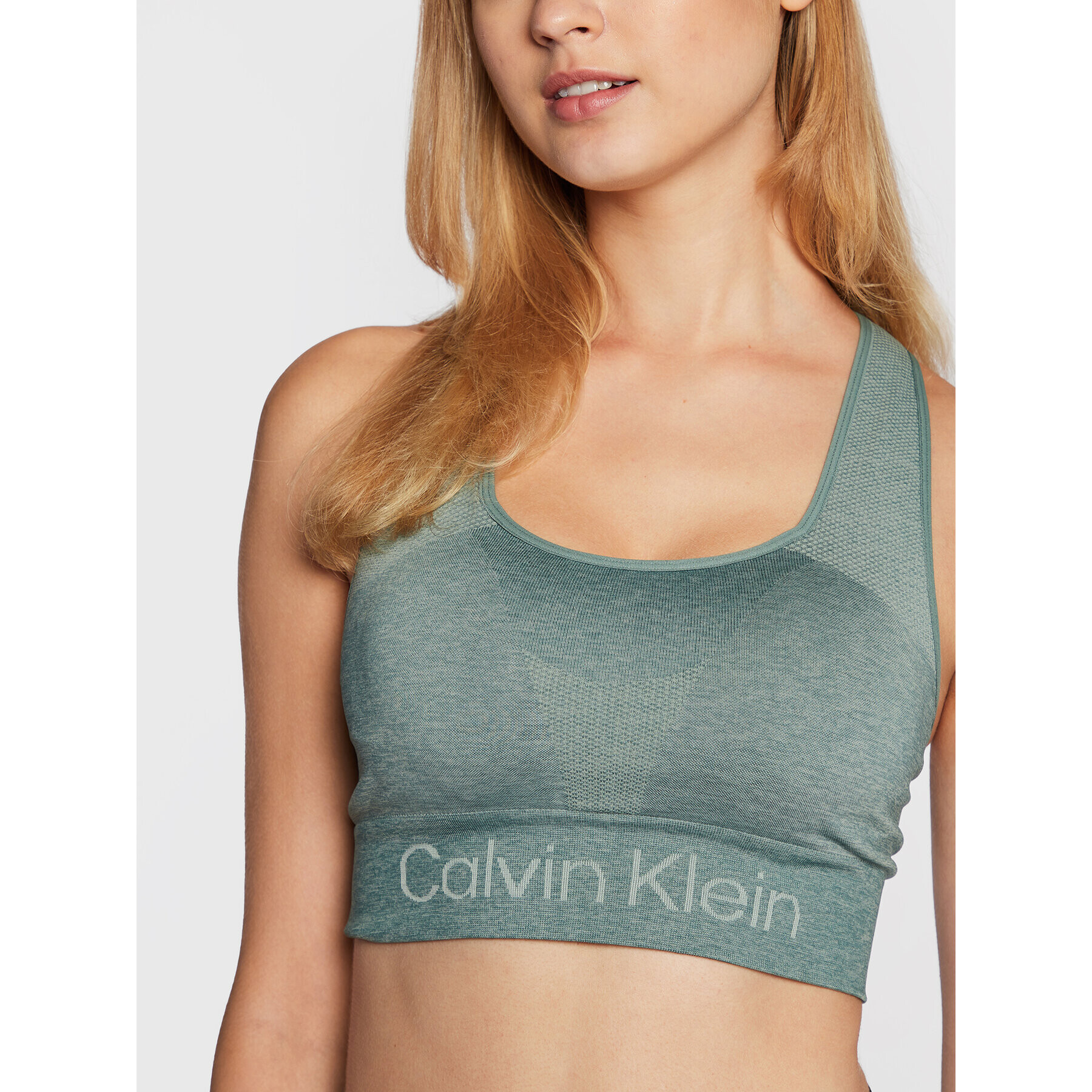 Calvin Klein Performance Спортен сутиен 00GWS2K122 Зелен - Pepit.bg