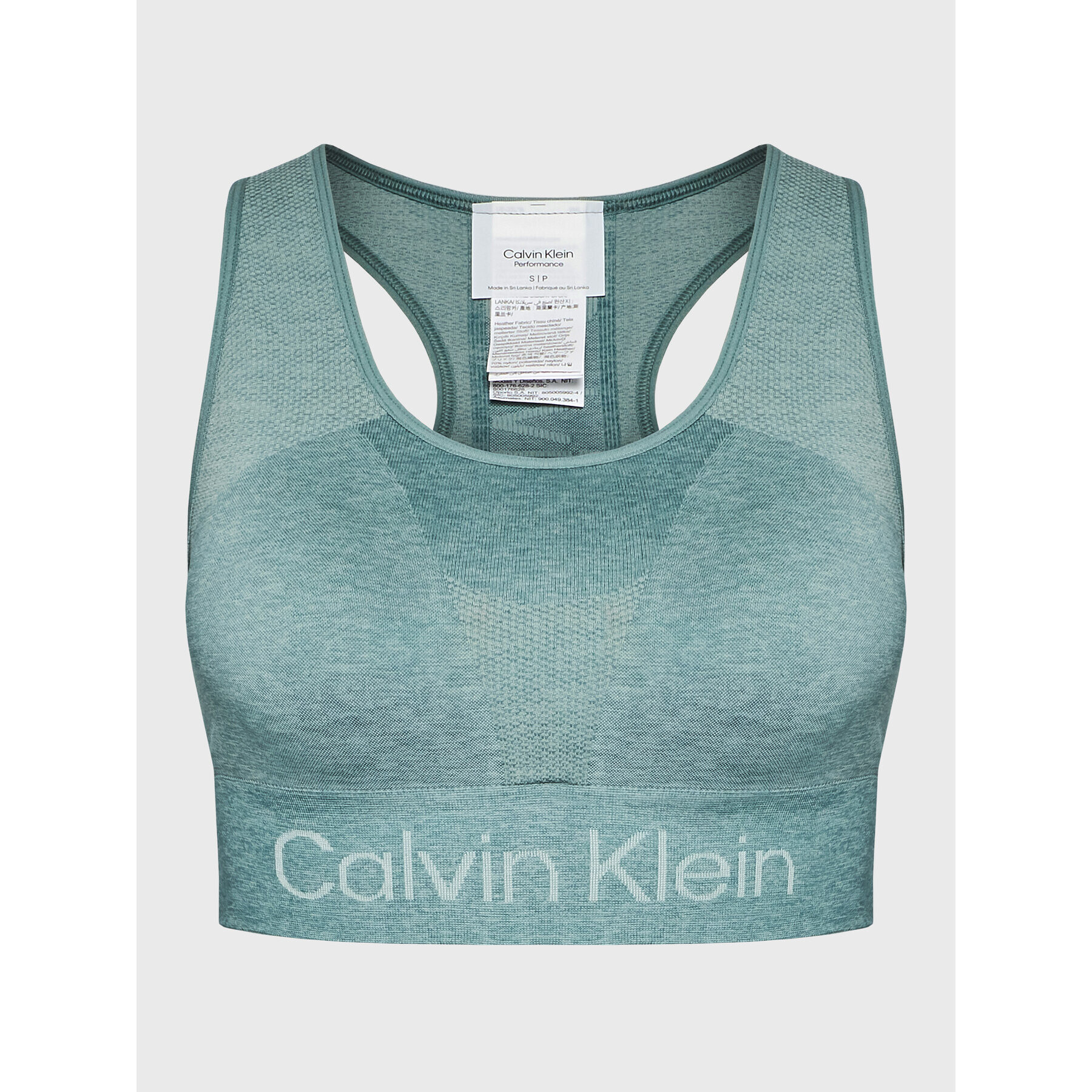 Calvin Klein Performance Спортен сутиен 00GWS2K122 Зелен - Pepit.bg