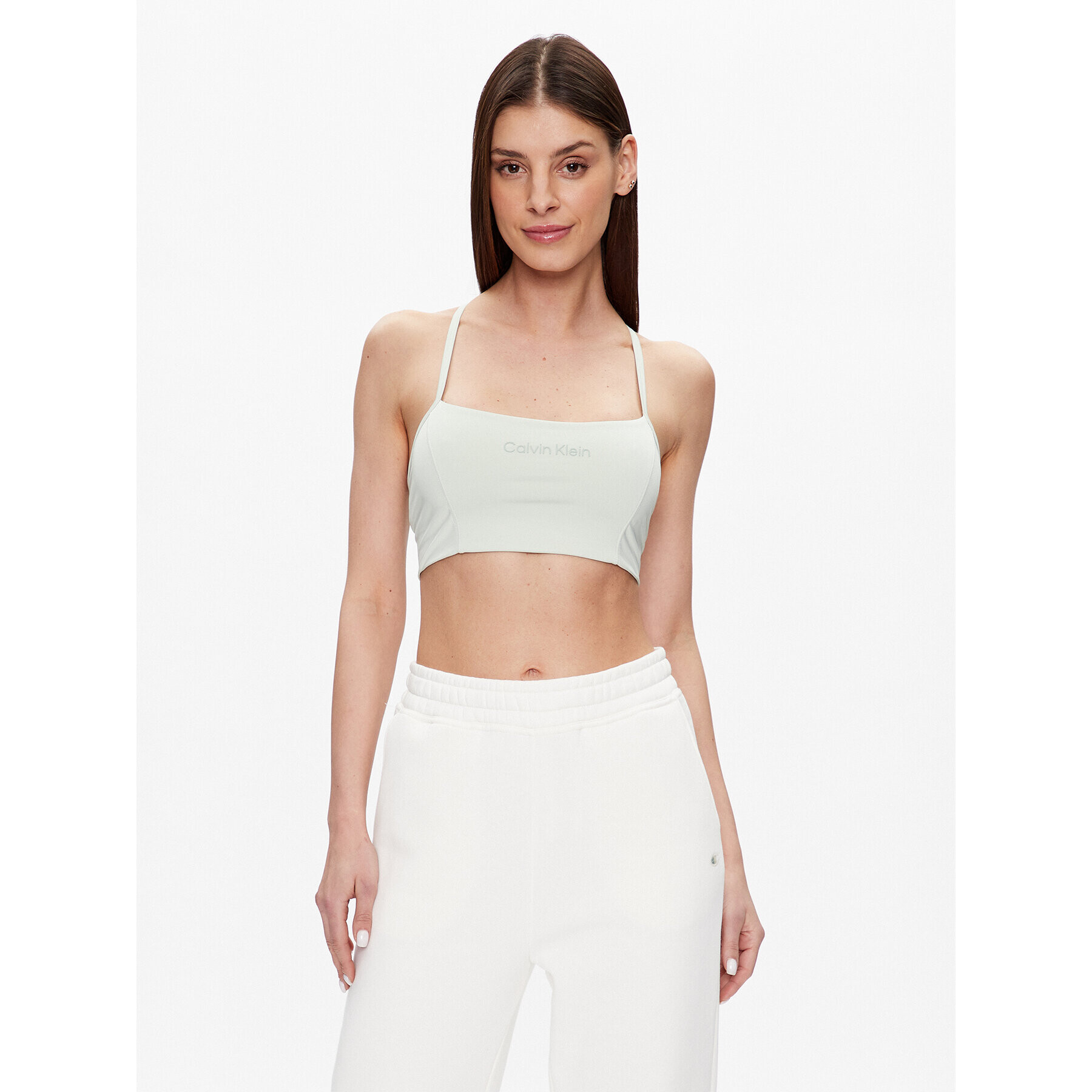 Calvin Klein Performance Спортен сутиен 00GWS3K109 Зелен - Pepit.bg