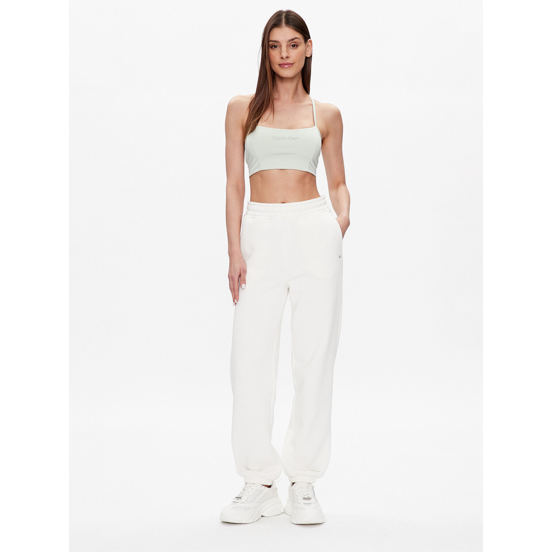 Calvin Klein Performance Спортен сутиен 00GWS3K109 Зелен - Pepit.bg