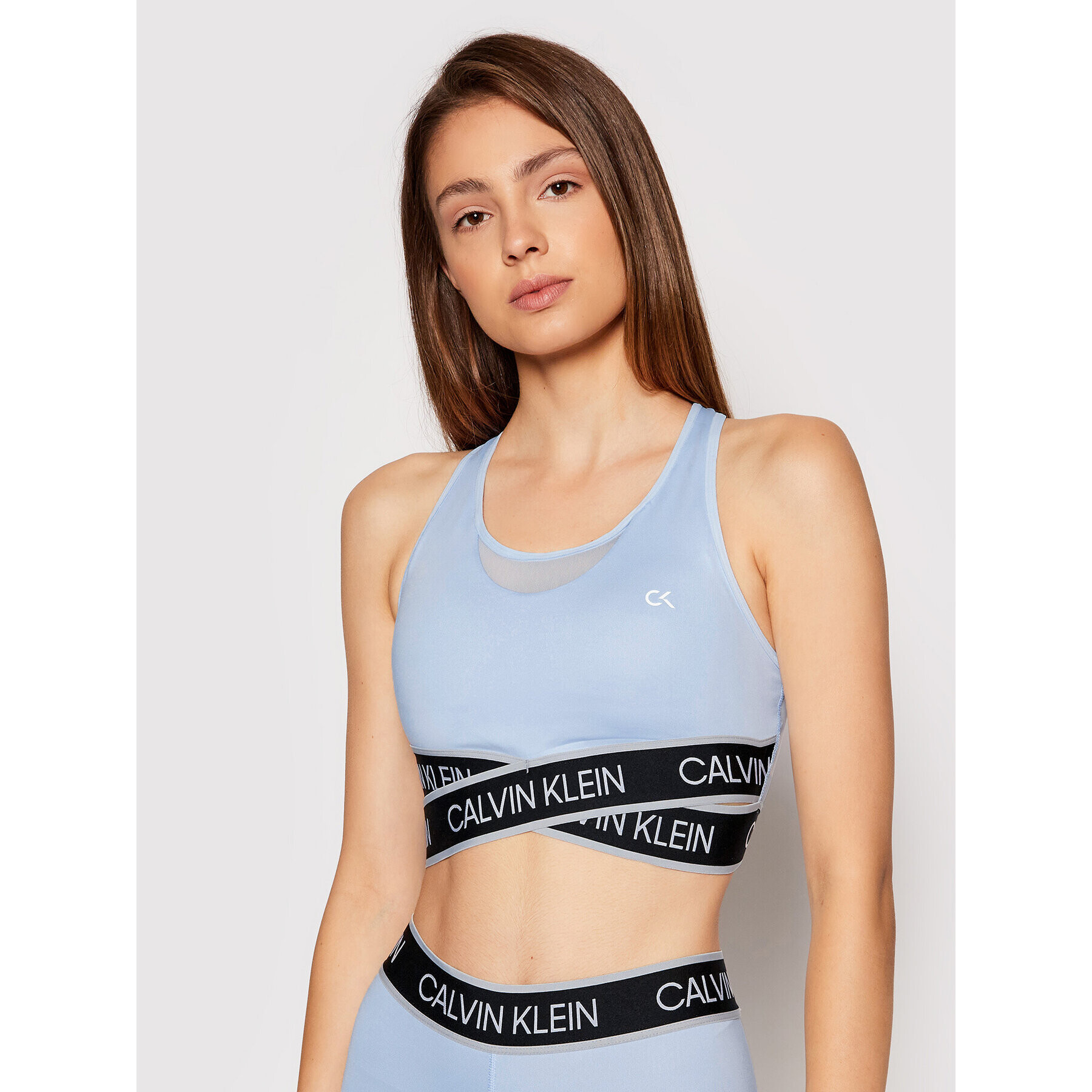 Calvin Klein Performance Спортен сутиен 00GWT1K137 Син - Pepit.bg