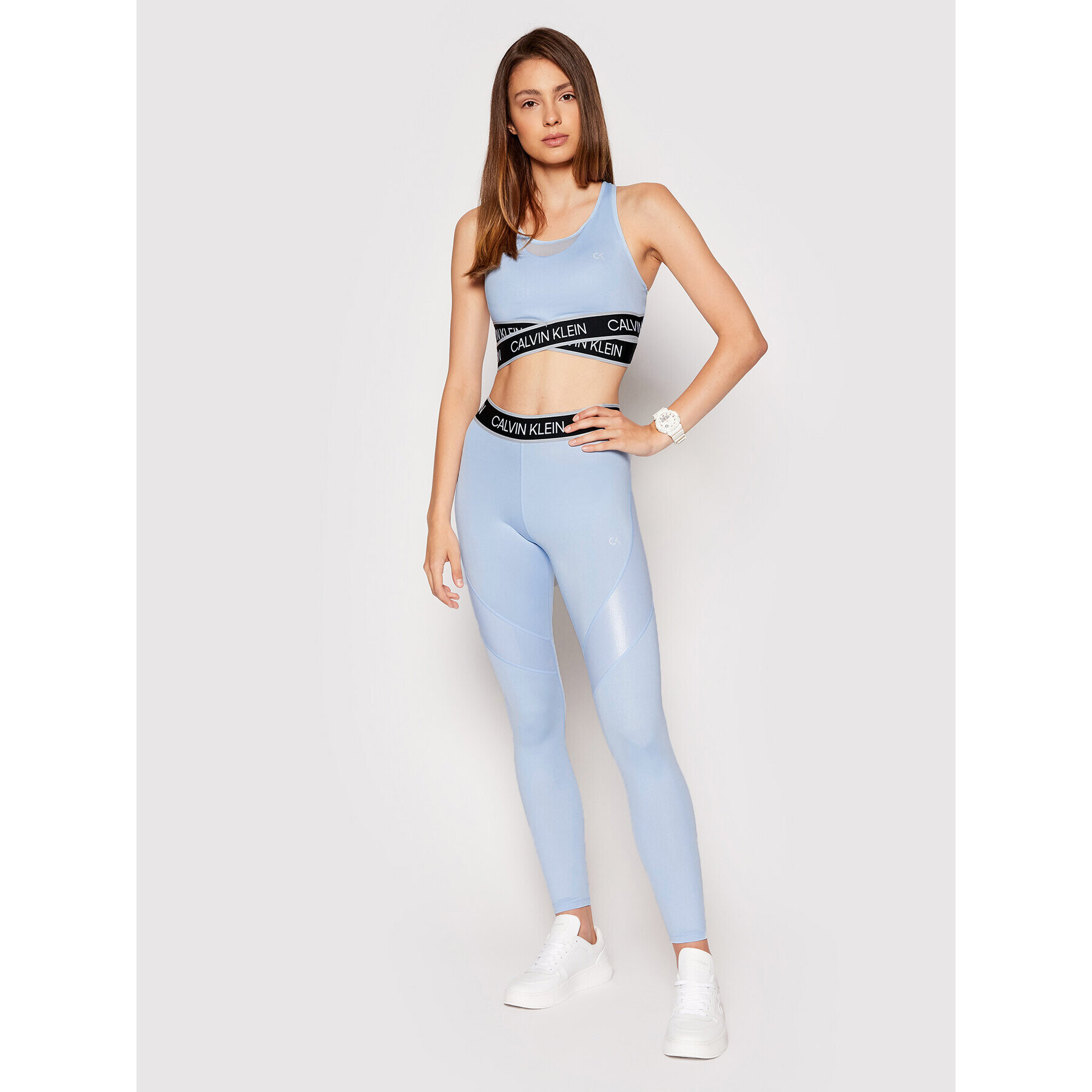 Calvin Klein Performance Спортен сутиен 00GWT1K137 Син - Pepit.bg