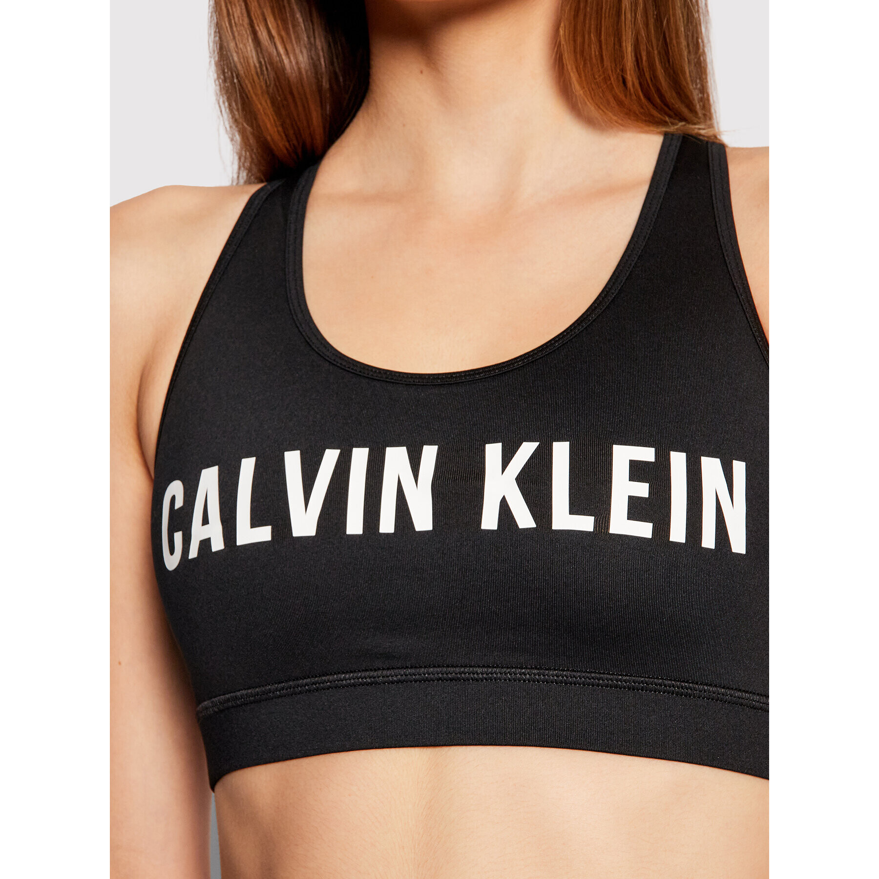 Calvin Klein Performance Спортен сутиен Medium Support 00GWF0K157 Черен - Pepit.bg