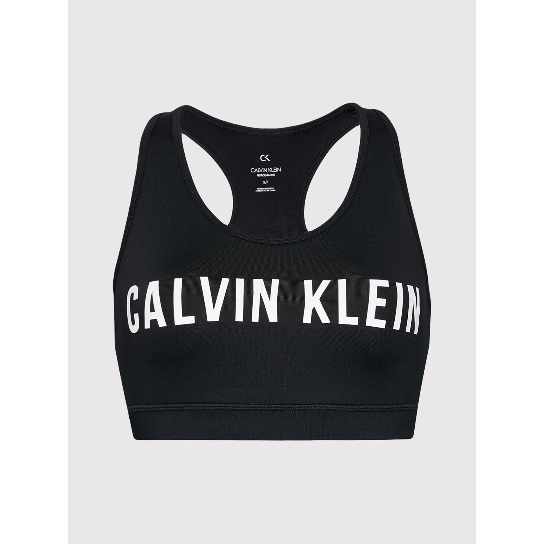 Calvin Klein Performance Спортен сутиен Medium Support 00GWF0K157 Черен - Pepit.bg