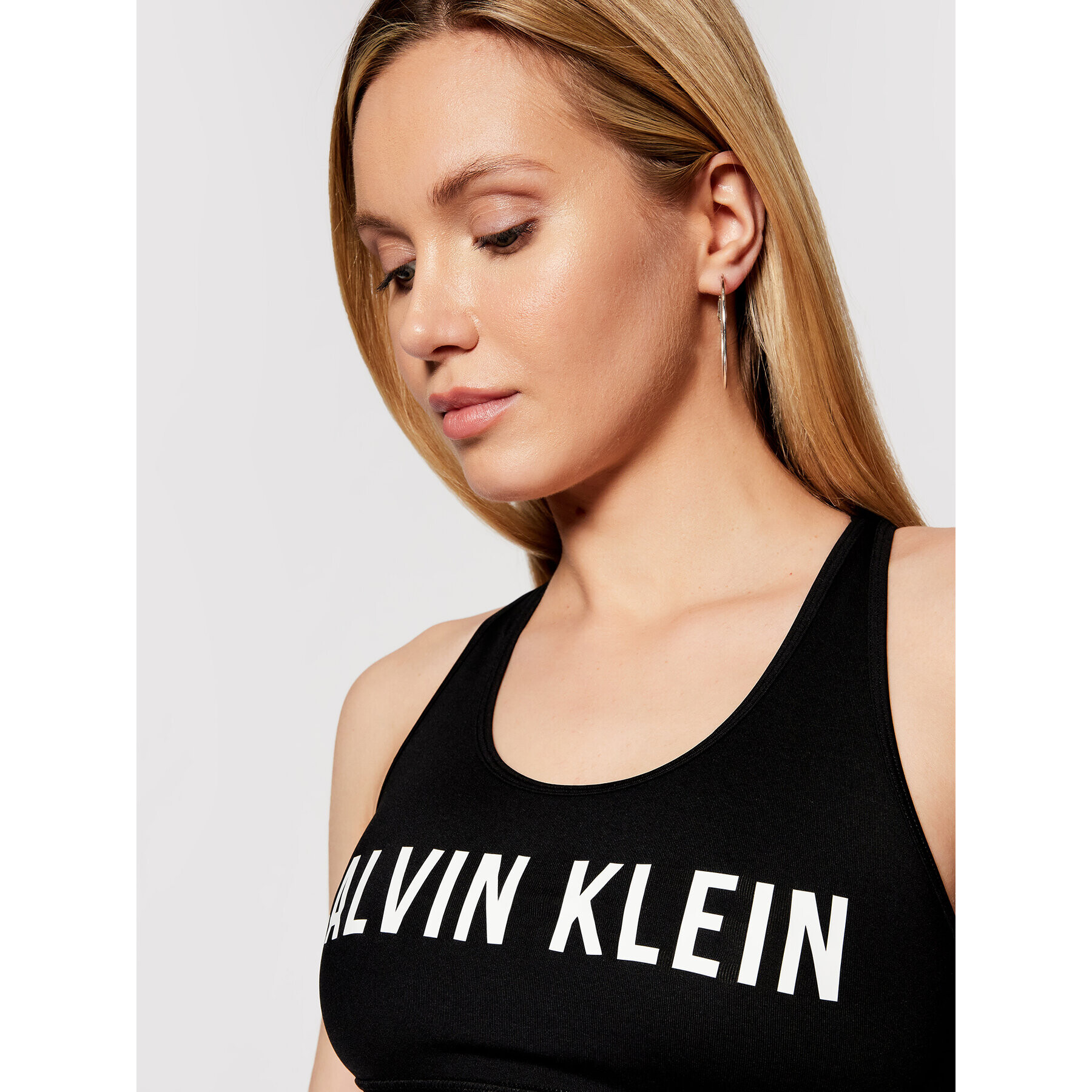 Calvin Klein Performance Спортен сутиен Medium Support 00GWF0K157 Черен - Pepit.bg
