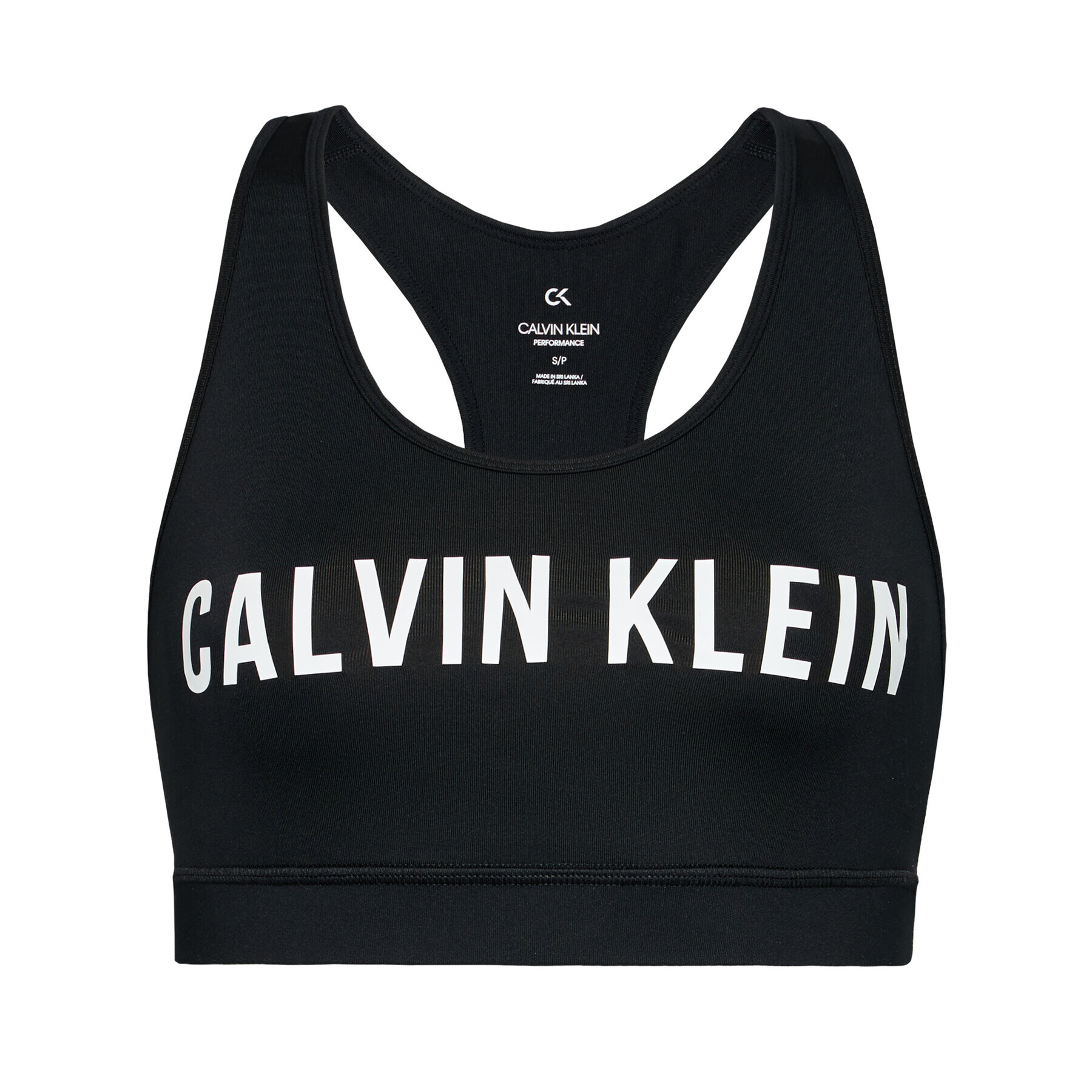 Calvin Klein Performance Спортен сутиен Medium Support 00GWF0K157 Черен - Pepit.bg