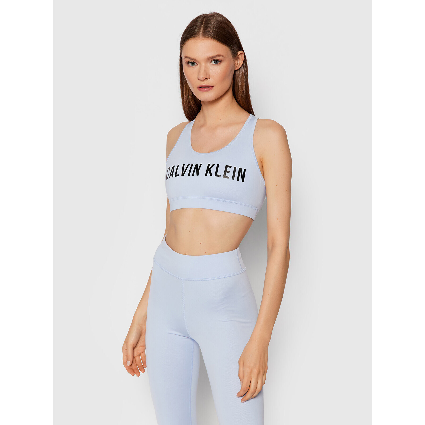 Calvin Klein Performance Спортен сутиен Medium Support 00GWF0K157 Син - Pepit.bg