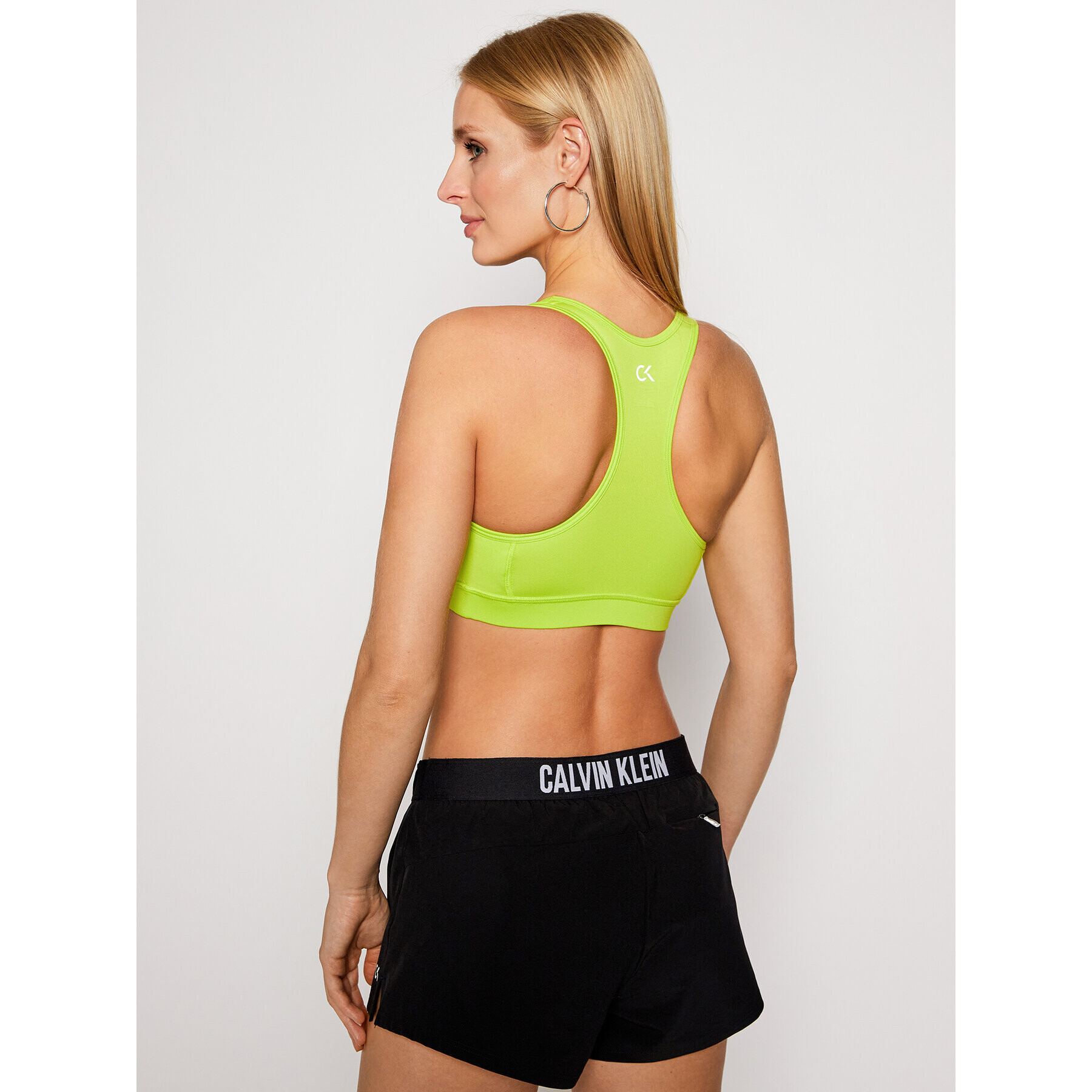 Calvin Klein Performance Спортен сутиен Medium Support 00GWF0K157 Зелен - Pepit.bg