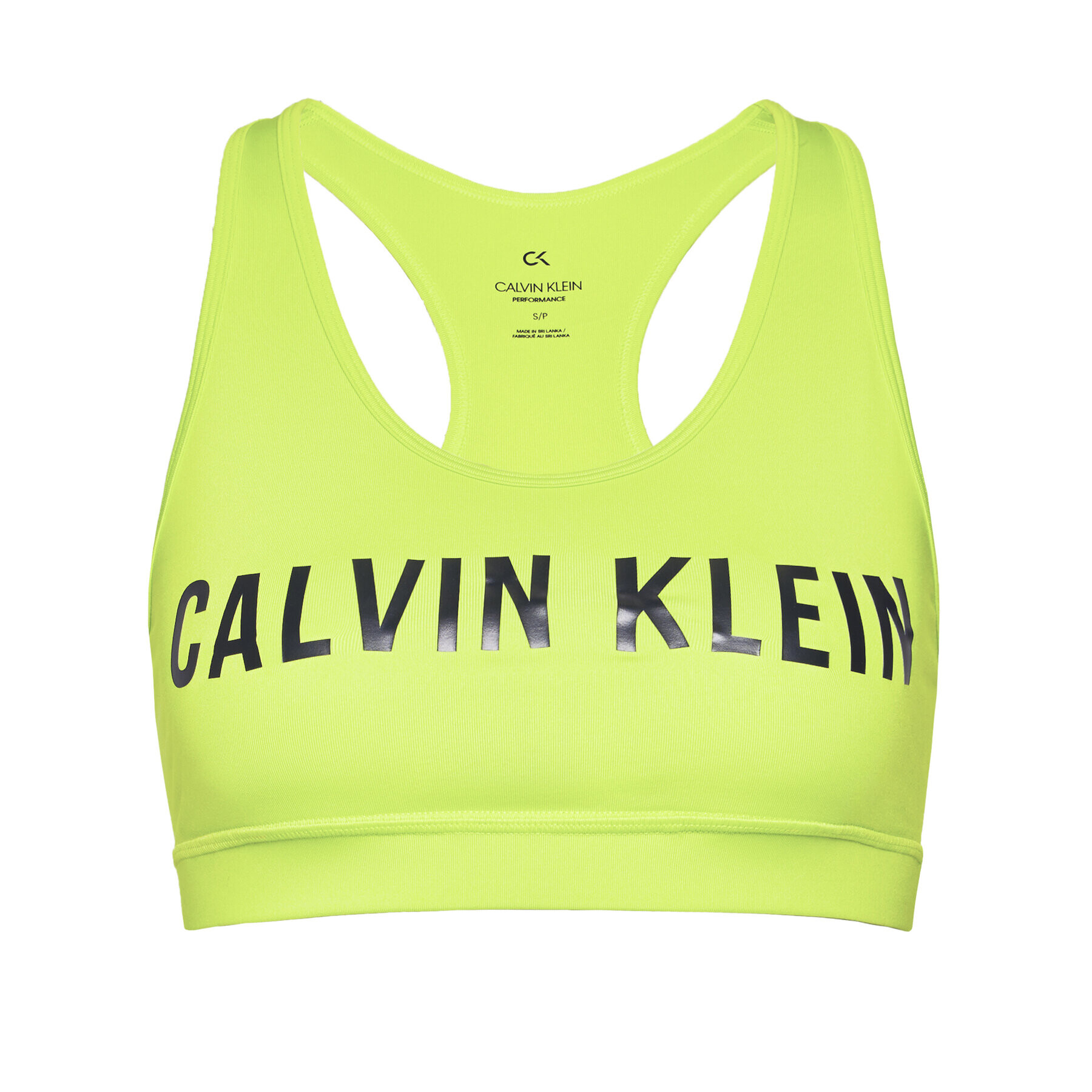 Calvin Klein Performance Спортен сутиен Medium Support 00GWF0K157 Зелен - Pepit.bg