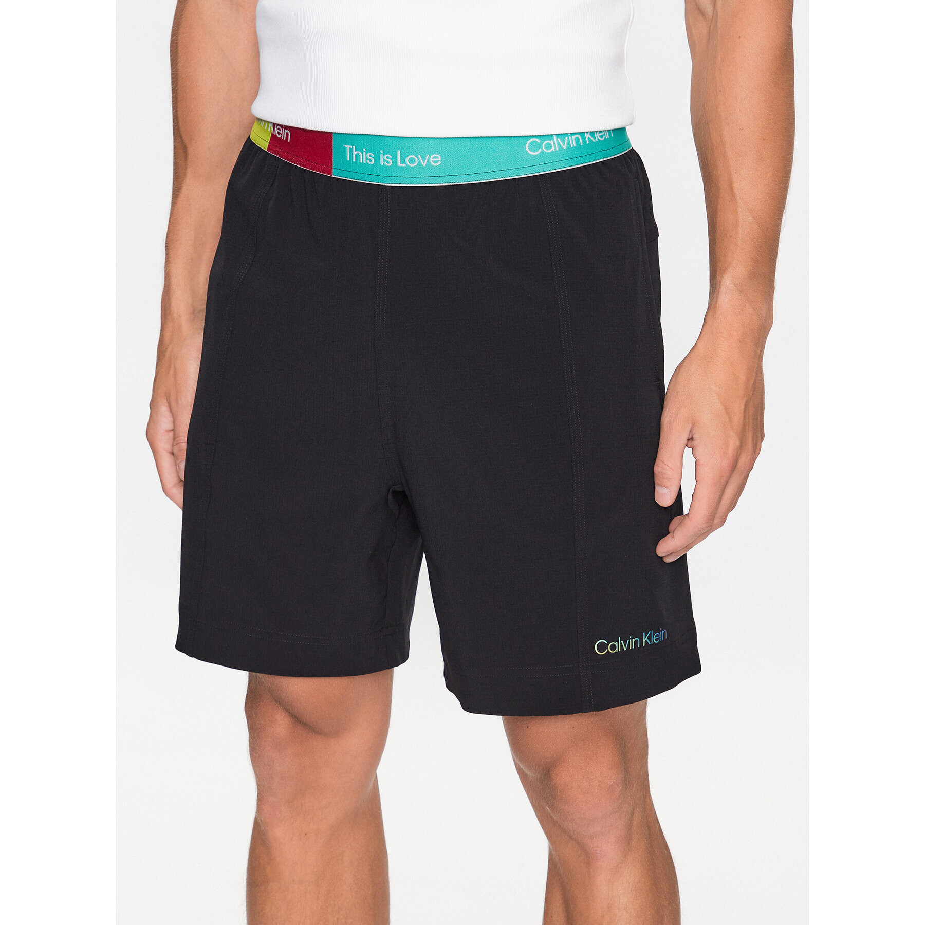 Calvin Klein Performance Спортни шорти 00GMS3S808 Черен Regular Fit - Pepit.bg