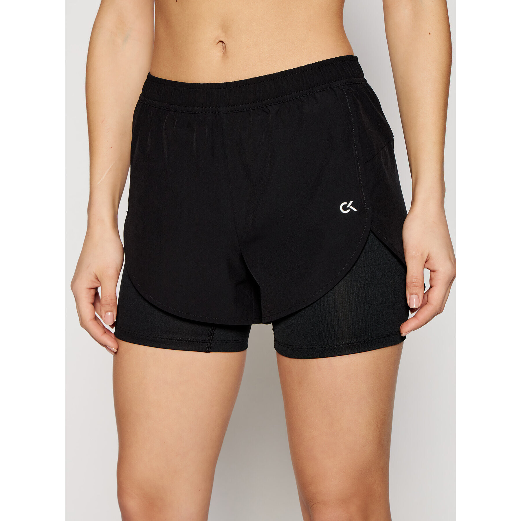 Calvin Klein Performance Спортни шорти 00GWS1S802 Черен Regular Fit - Pepit.bg