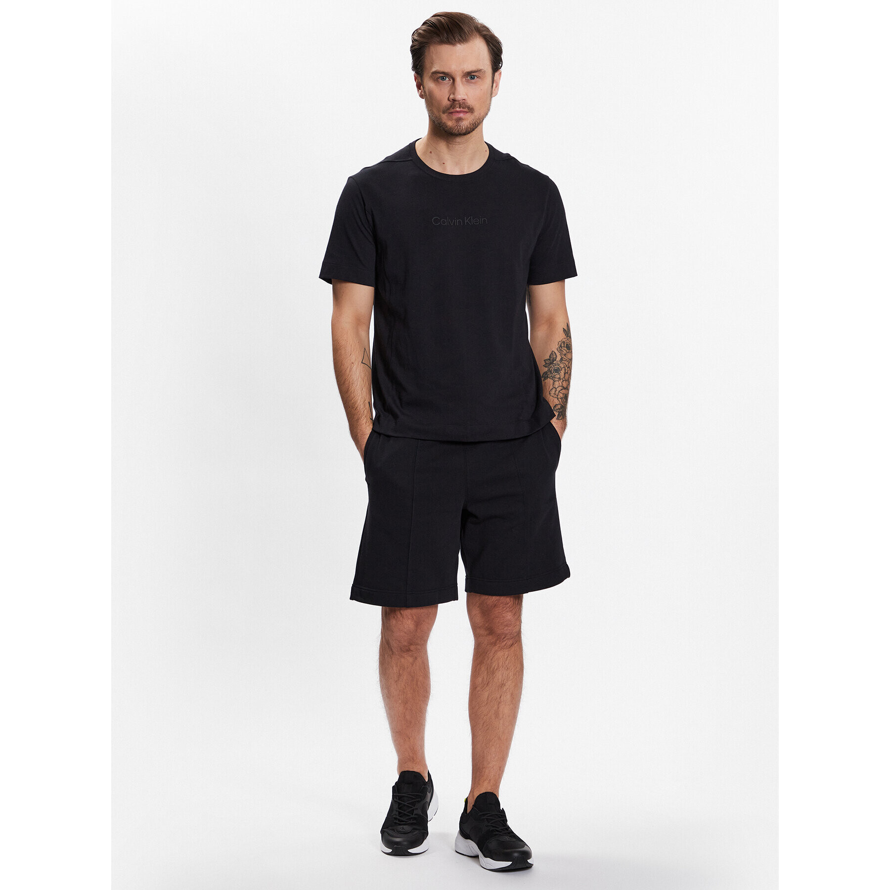 Calvin Klein Performance Спортни шорти Knit Short 00GMS3S805 Черен Regular Fit - Pepit.bg