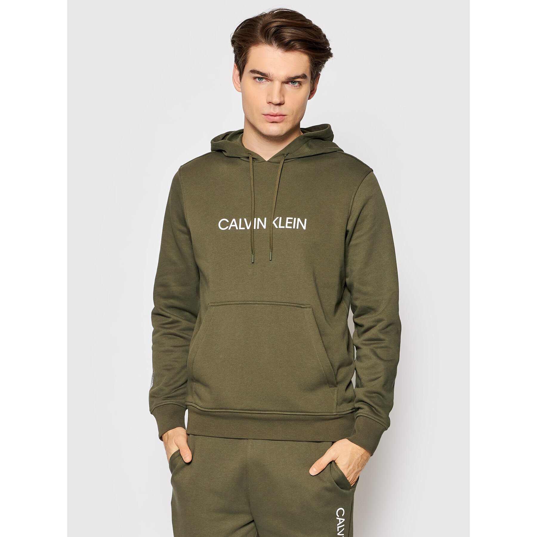 Calvin Klein Performance Суитшърт 00GMF1W304 Зелен Regular Fit - Pepit.bg