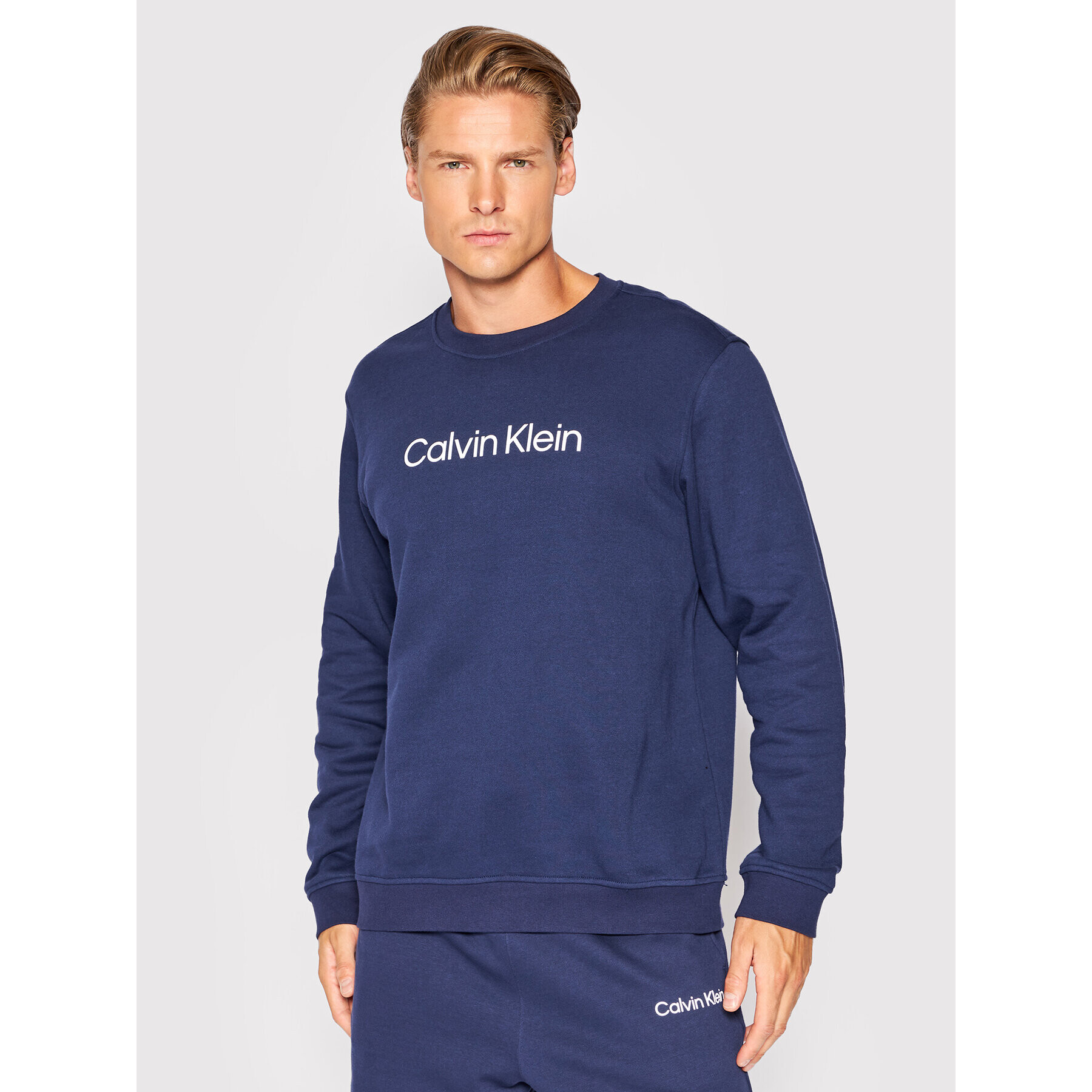 Calvin Klein Performance Суитшърт 00GMS2W305 Тъмносин Regular Fit - Pepit.bg