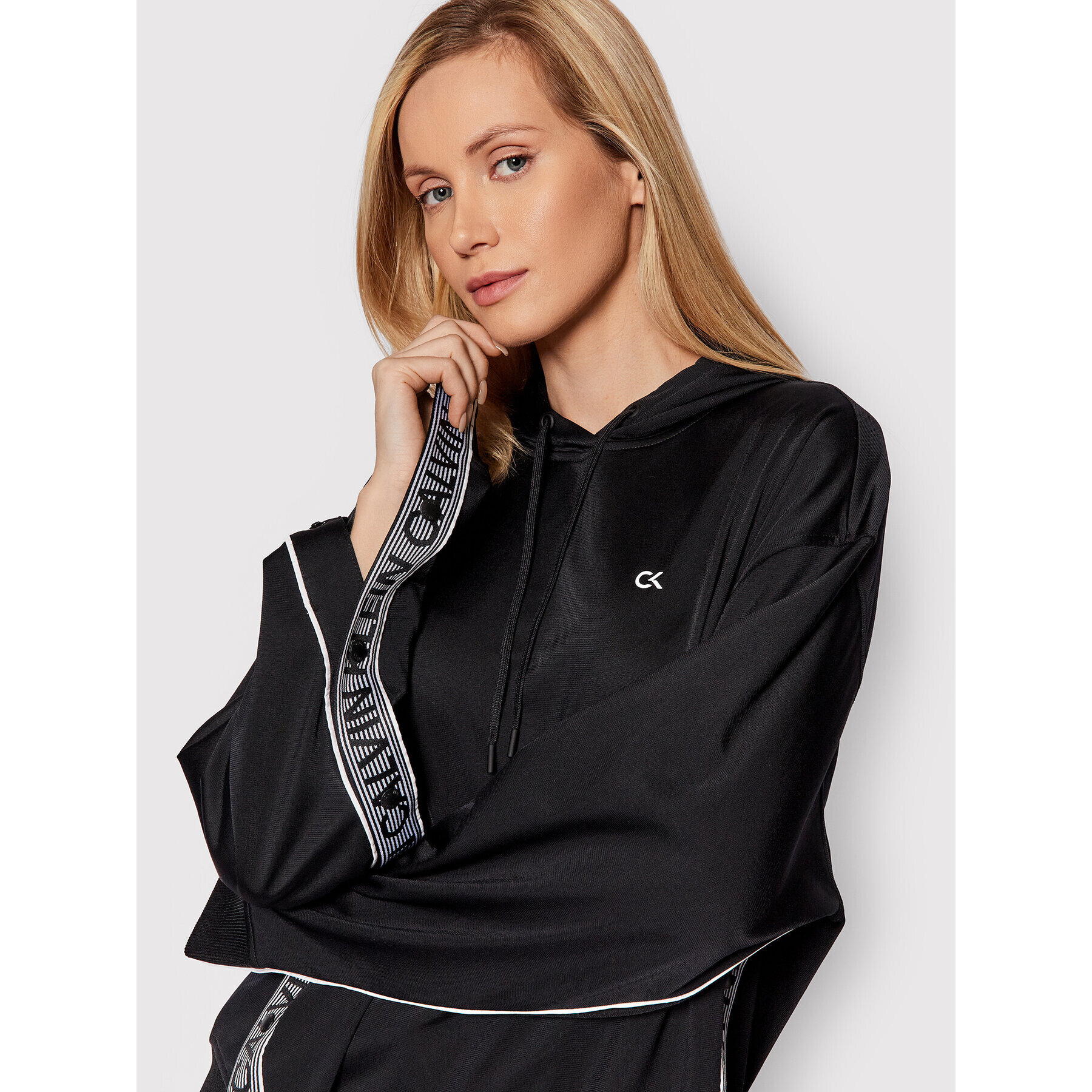 Calvin Klein Performance Суитшърт 00GWF1W305 Черен Oversize - Pepit.bg