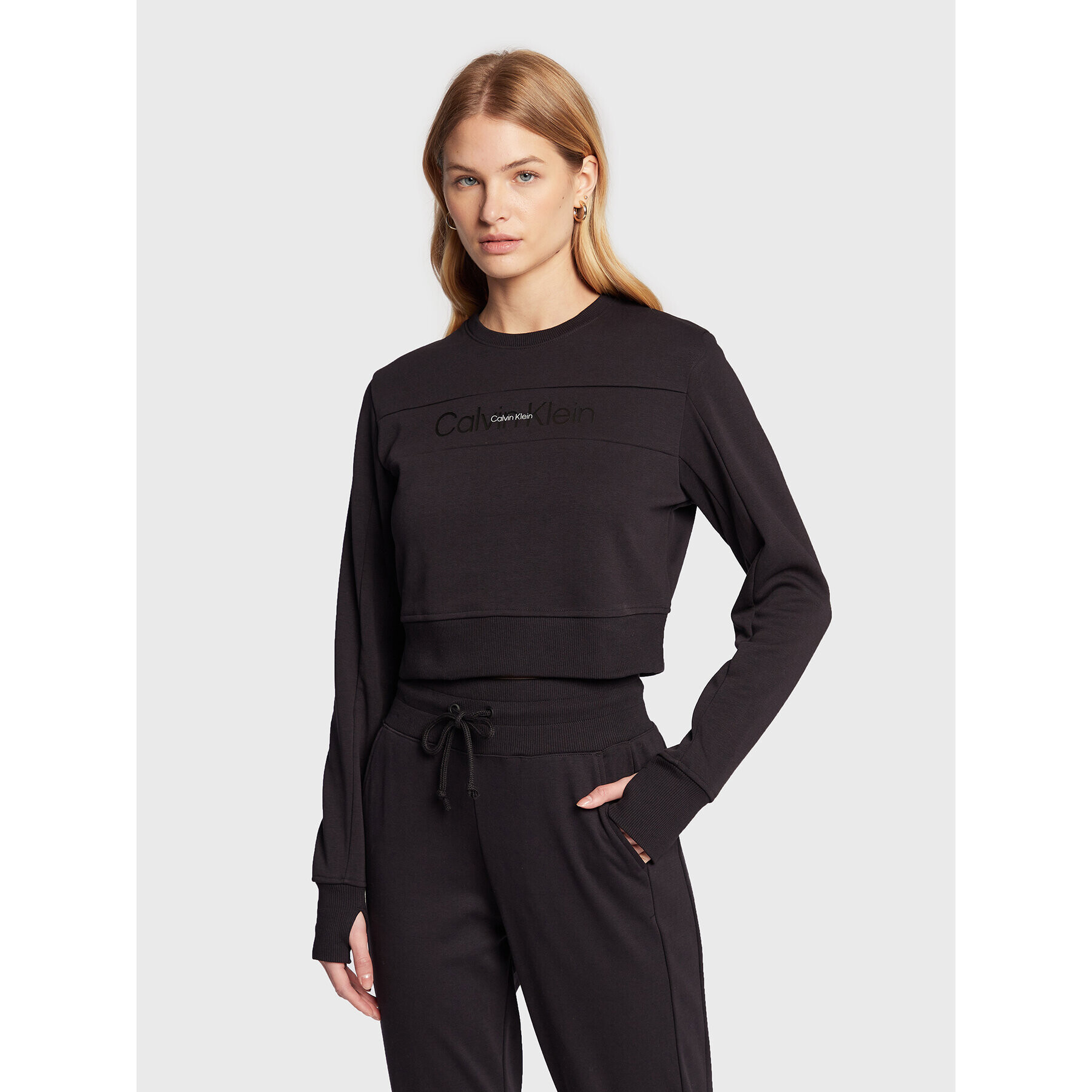 Calvin Klein Performance Суитшърт 00GWF2W313 Черен Regular Fit - Pepit.bg