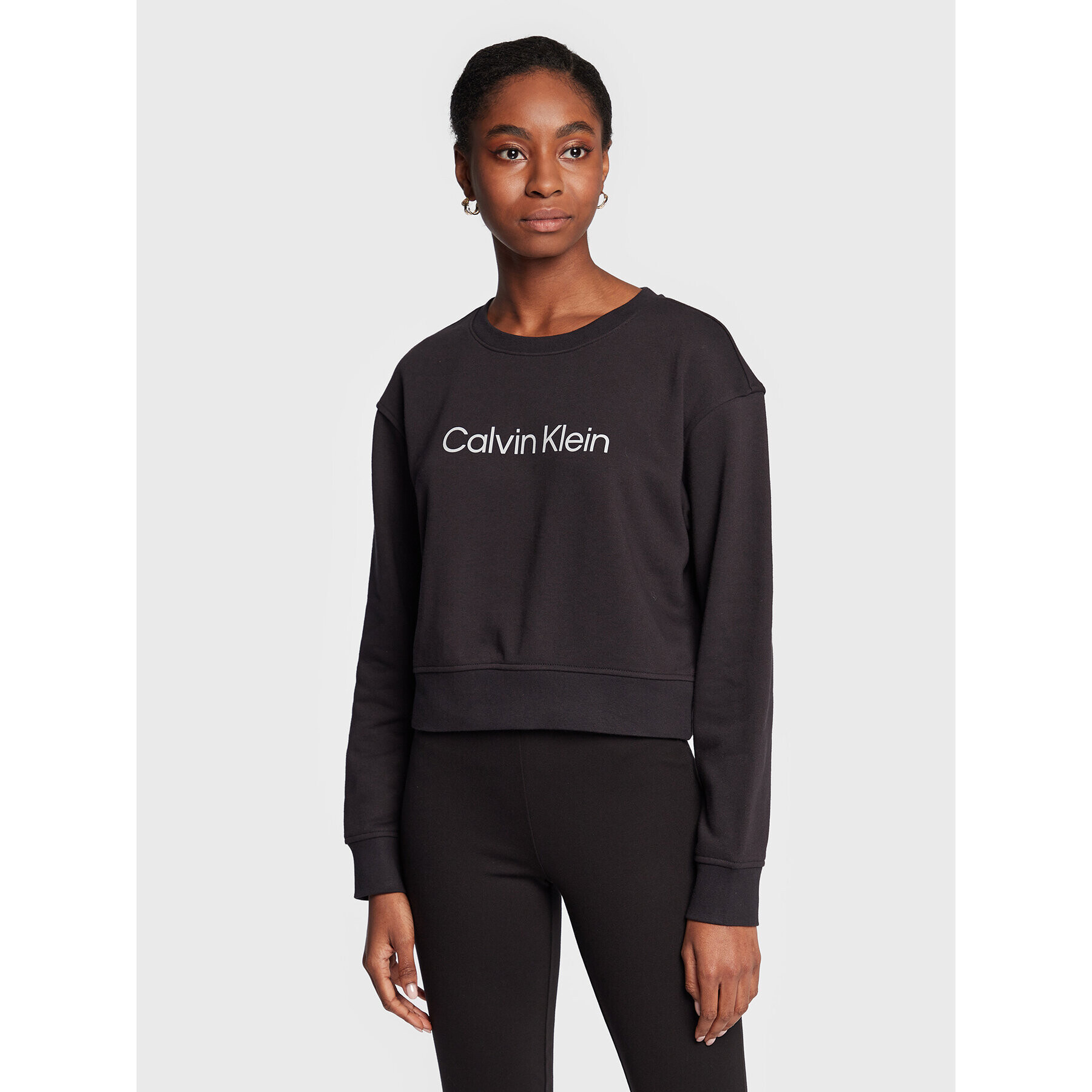 Calvin Klein Performance Суитшърт 00GWS2W312 Черен Regular Fit - Pepit.bg