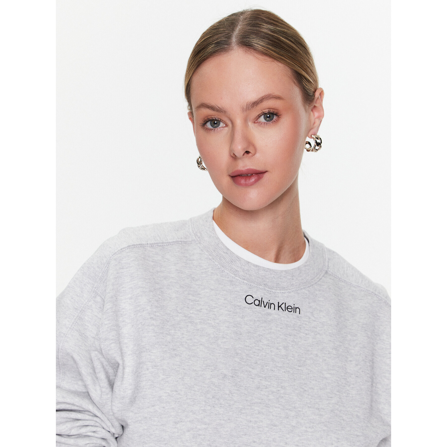 Calvin Klein Performance Суитшърт 00GWS3W304 Сив Regular Fit - Pepit.bg