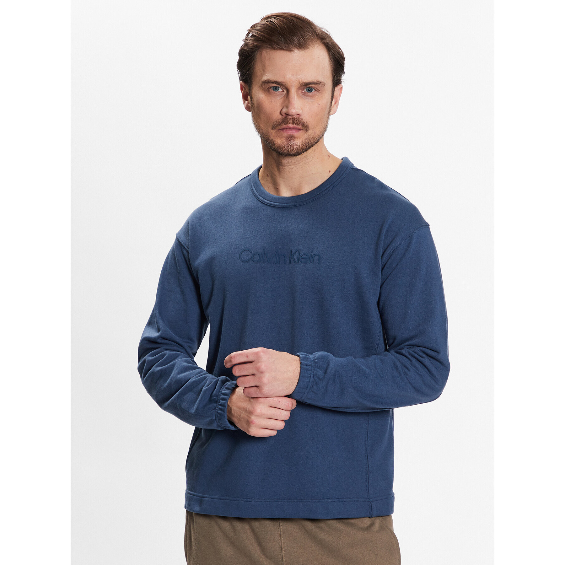 Calvin Klein Performance Суитшърт Pullover 00GMS3W302 Син Regular Fit - Pepit.bg