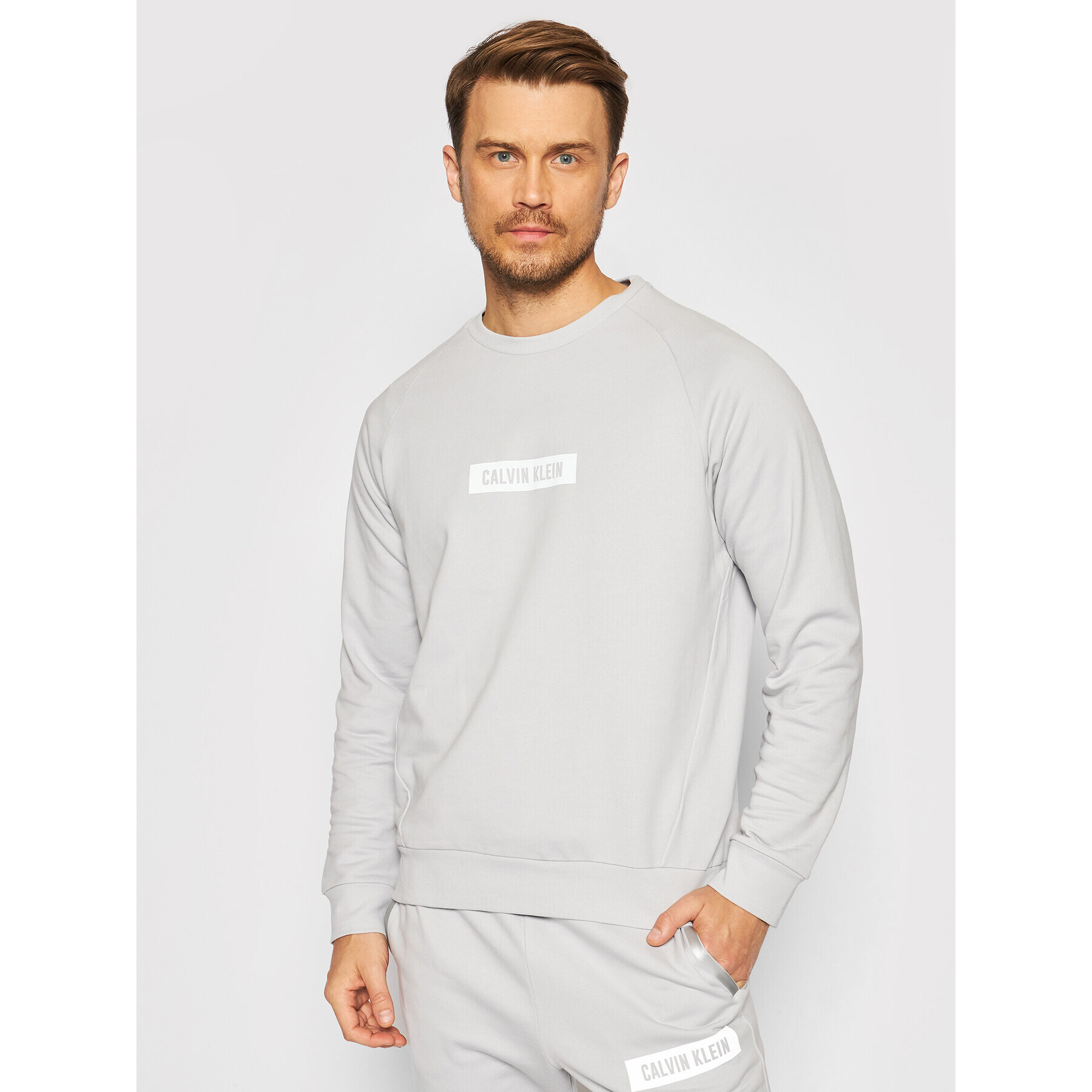 Calvin Klein Performance Суитшърт Pw 00GMS1W360 Сив Regular Fit - Pepit.bg