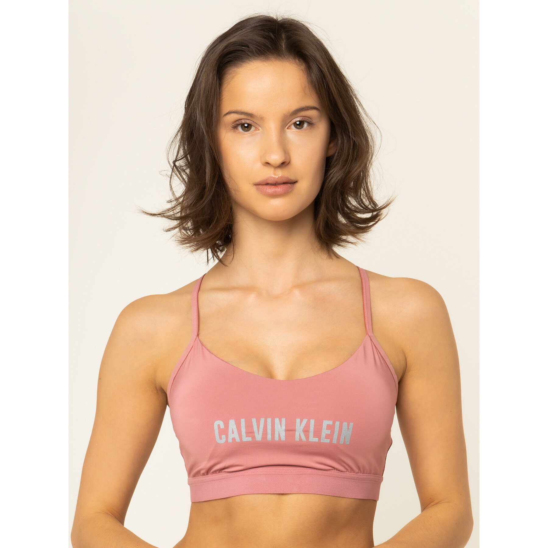 Calvin Klein Performance Сутиен-топ Low Support Bra 00GWH9K114 Розов - Pepit.bg