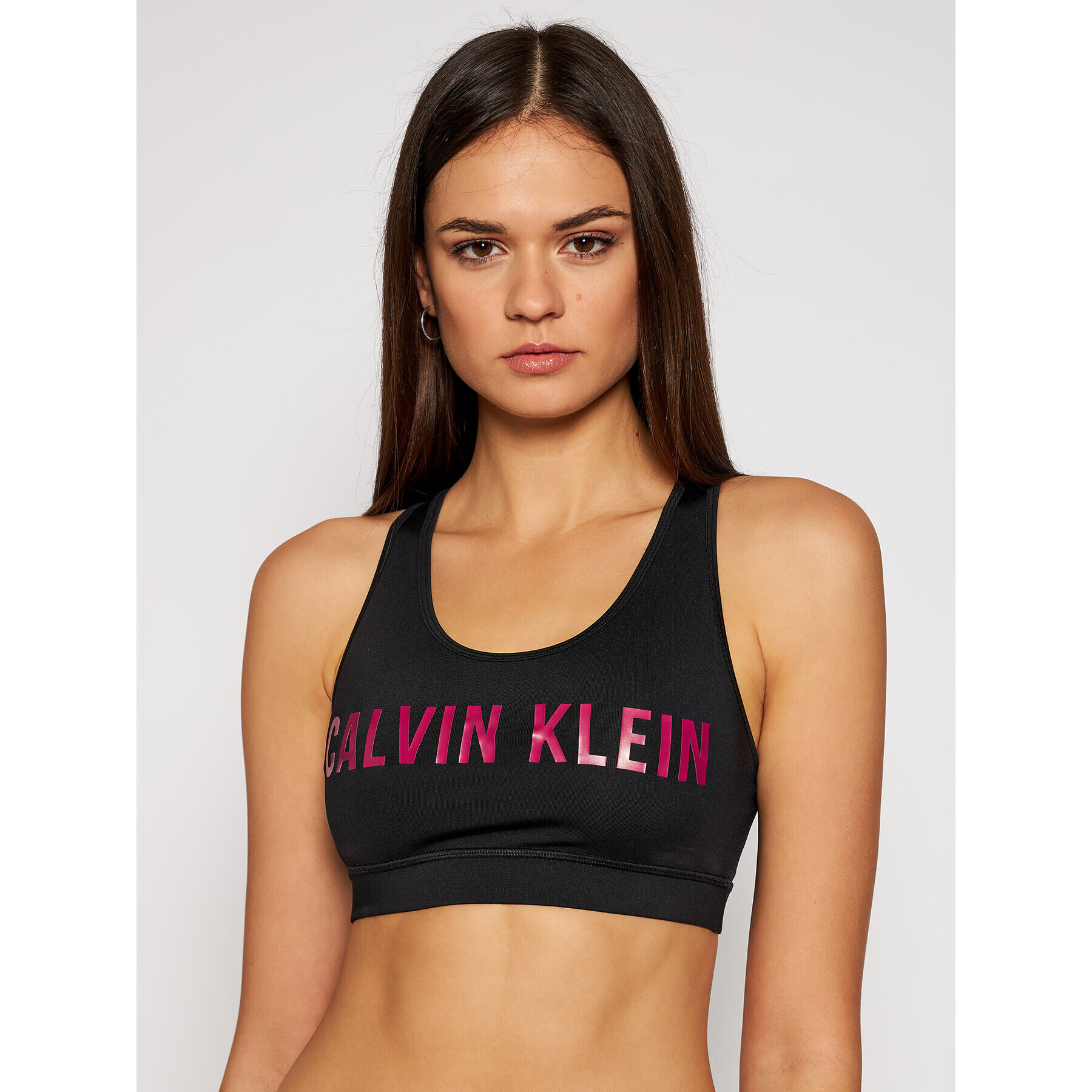 Calvin Klein Performance Спортен сутиен Medium Support 00GWF0K157 Черен - Pepit.bg