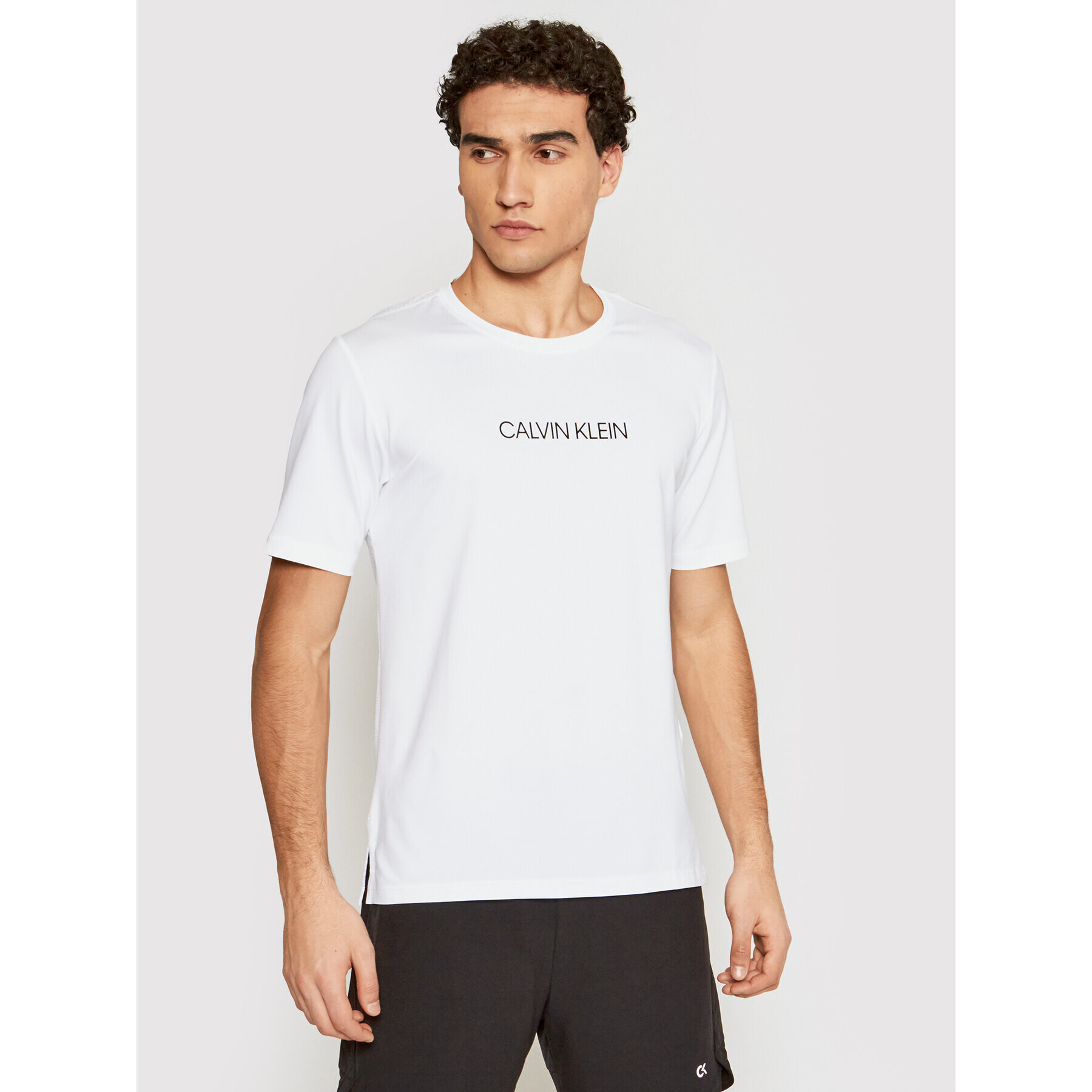 Calvin Klein Performance Тениска от техническо трико 00GMS1K265 Бял Regular Fit - Pepit.bg