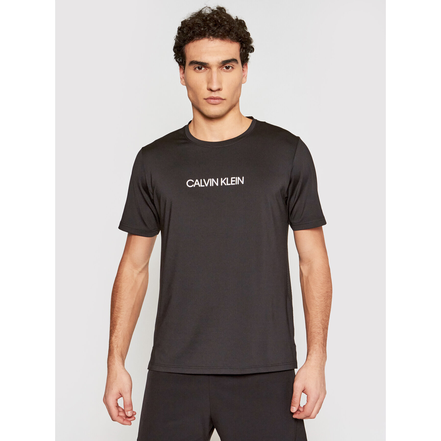 Calvin Klein Performance Тениска от техническо трико 00GMS1K265 Черен Regular Fit - Pepit.bg