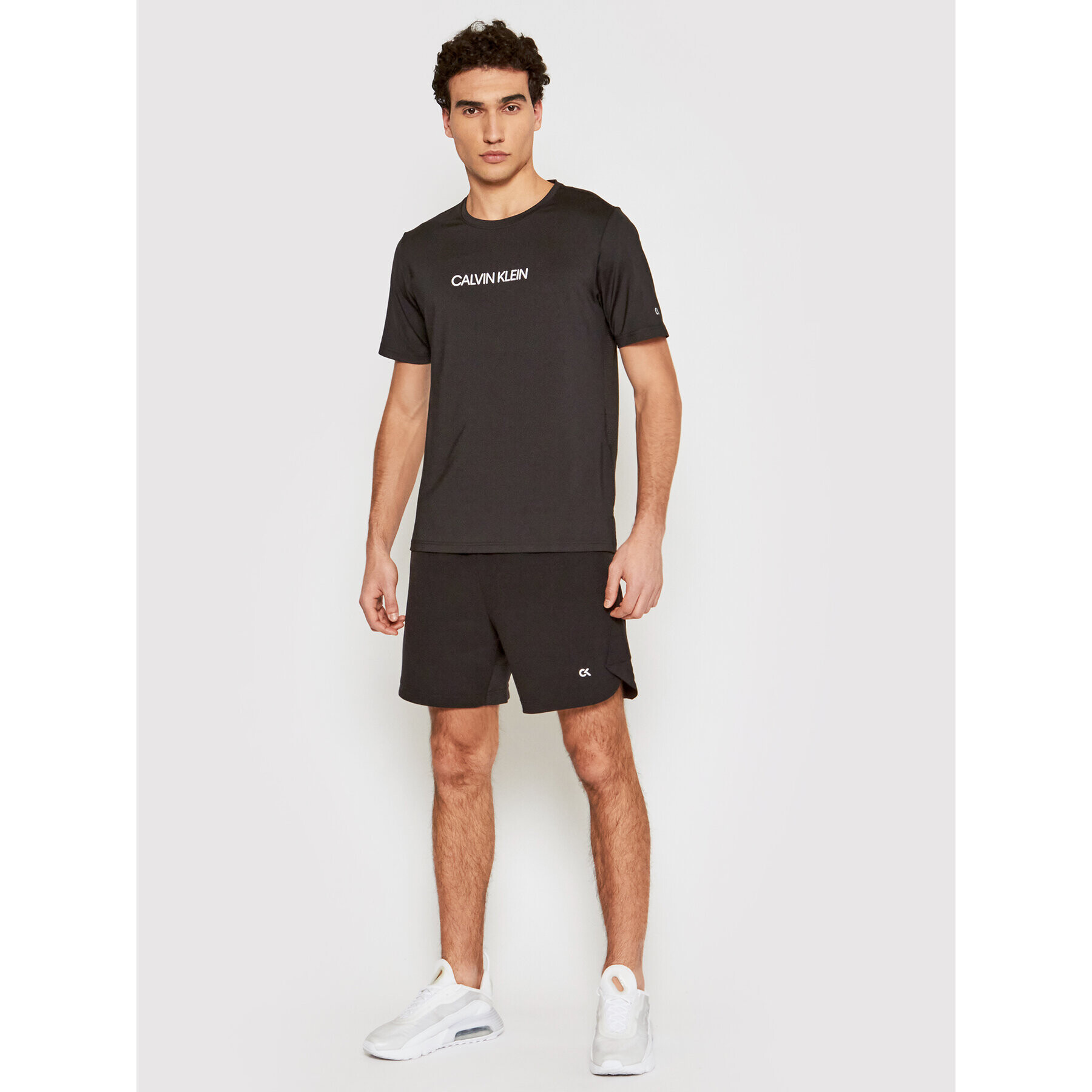 Calvin Klein Performance Тениска от техническо трико 00GMS1K265 Черен Regular Fit - Pepit.bg