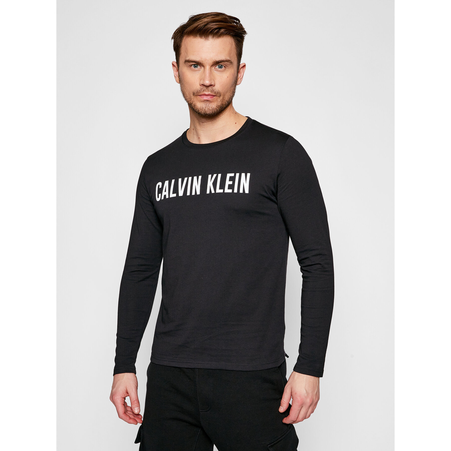 Calvin Klein Performance Тениска с дълъг ръкав 00GMS1K154 Черен Regular Fit - Pepit.bg