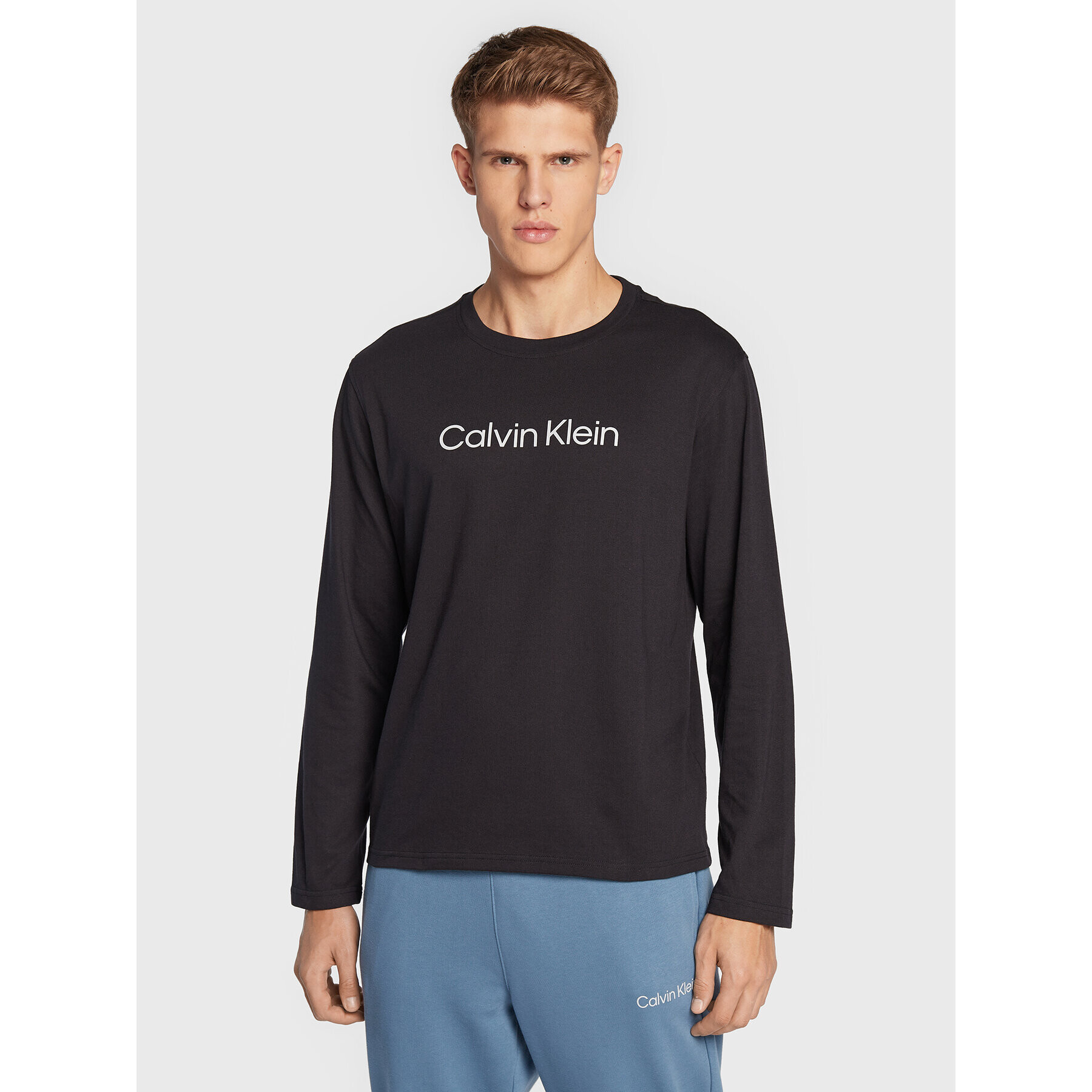 Calvin Klein Performance Тениска с дълъг ръкав 00GMS2K200 Черен Regular Fit - Pepit.bg