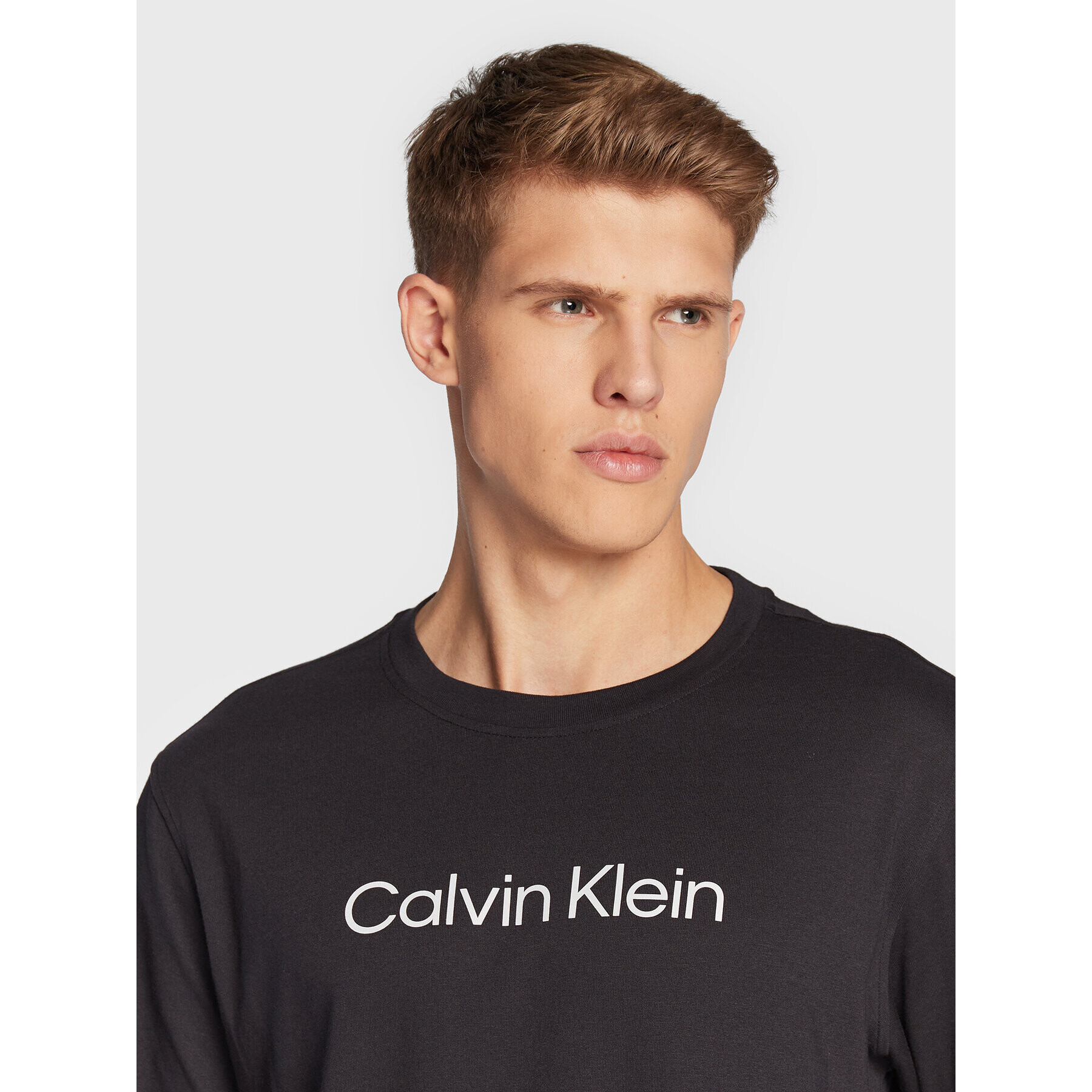 Calvin Klein Performance Тениска с дълъг ръкав 00GMS2K200 Черен Regular Fit - Pepit.bg