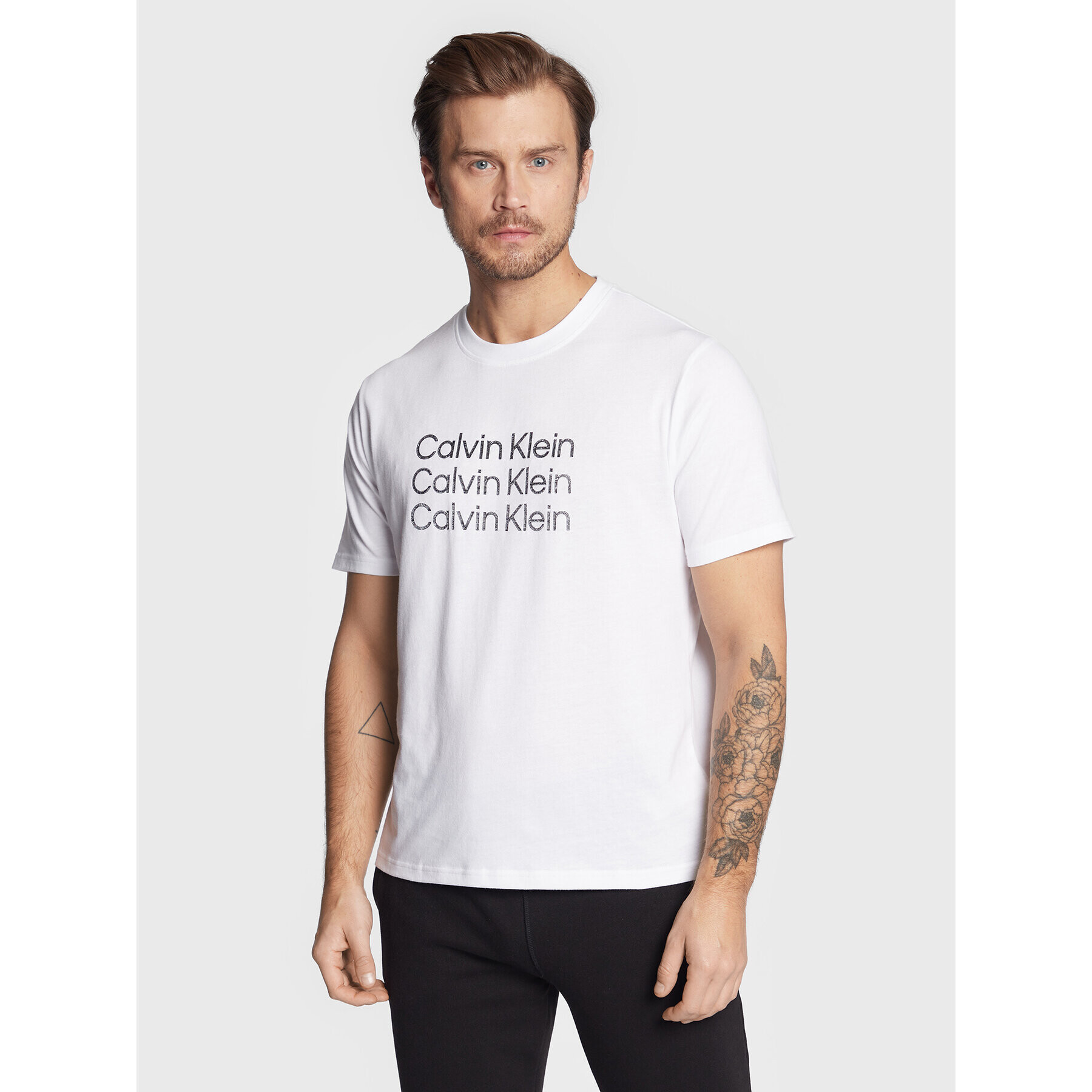 Calvin Klein Performance Тишърт 00GMF2K112 Бял Regular Fit - Pepit.bg