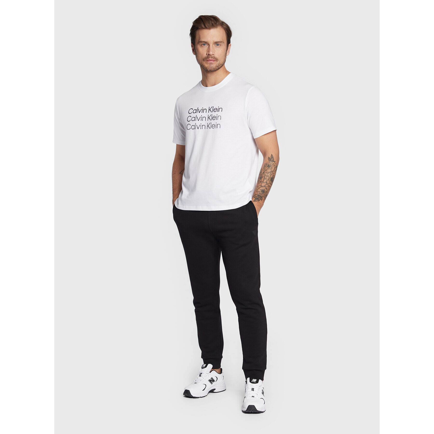 Calvin Klein Performance Тишърт 00GMF2K112 Бял Regular Fit - Pepit.bg