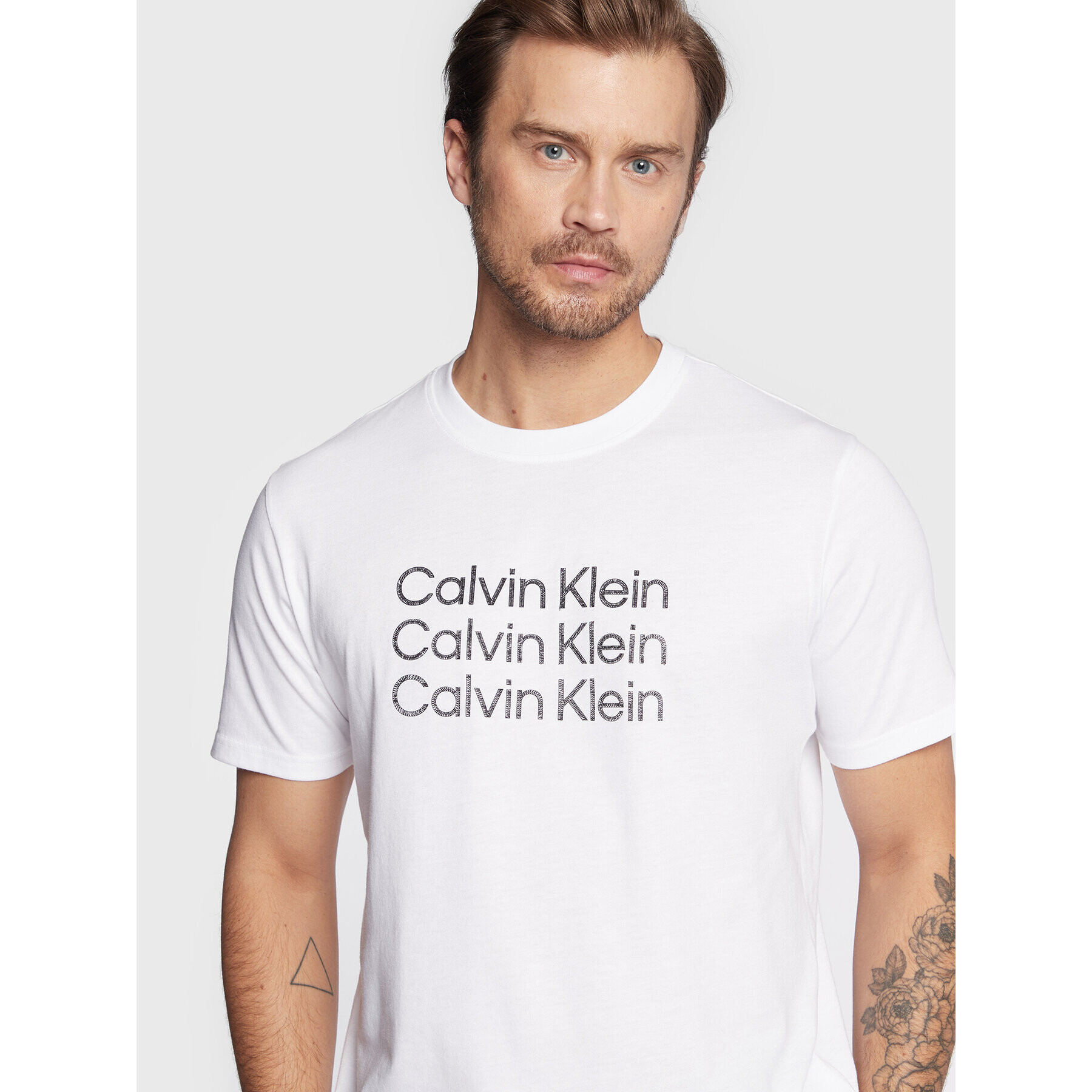 Calvin Klein Performance Тишърт 00GMF2K112 Бял Regular Fit - Pepit.bg