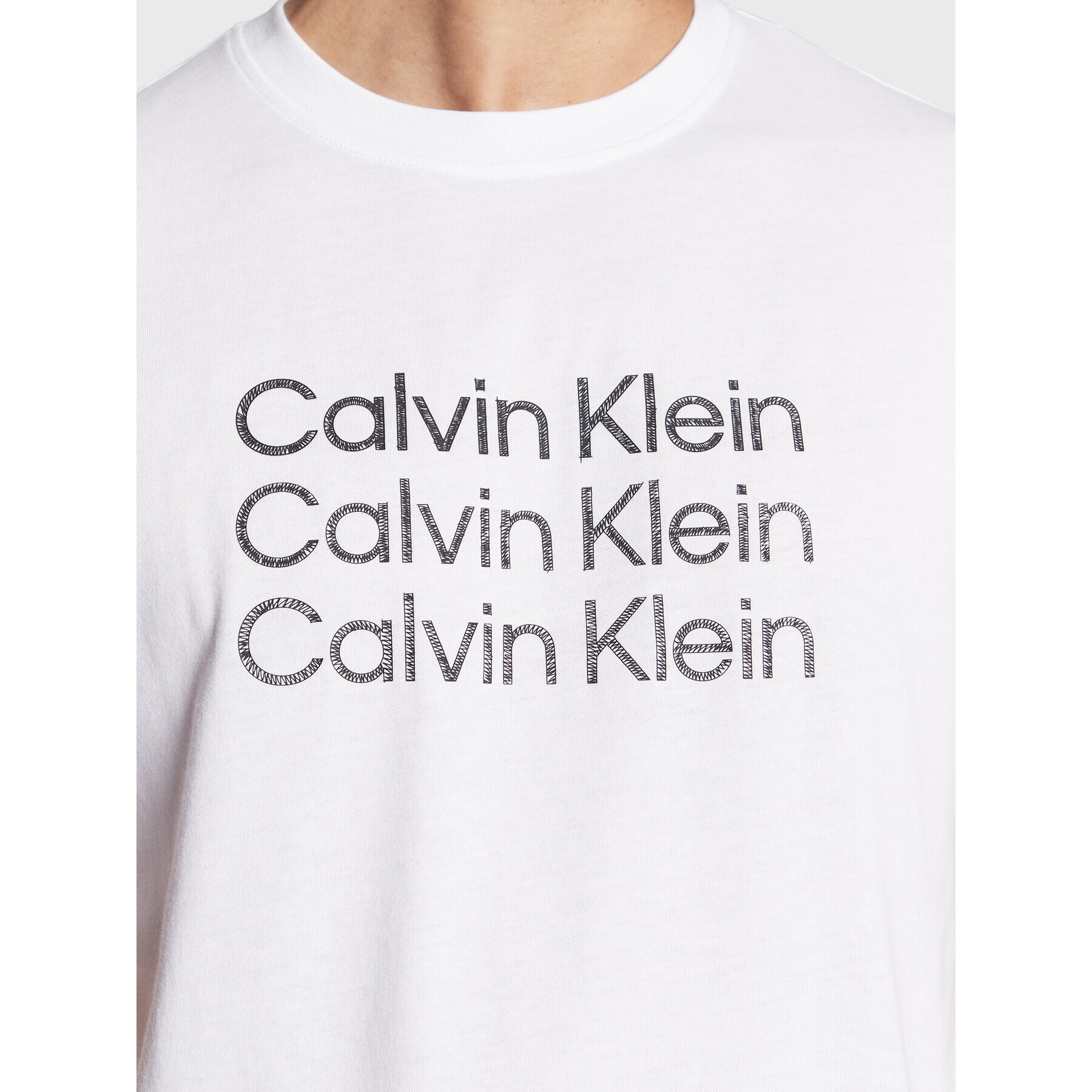 Calvin Klein Performance Тишърт 00GMF2K112 Бял Regular Fit - Pepit.bg
